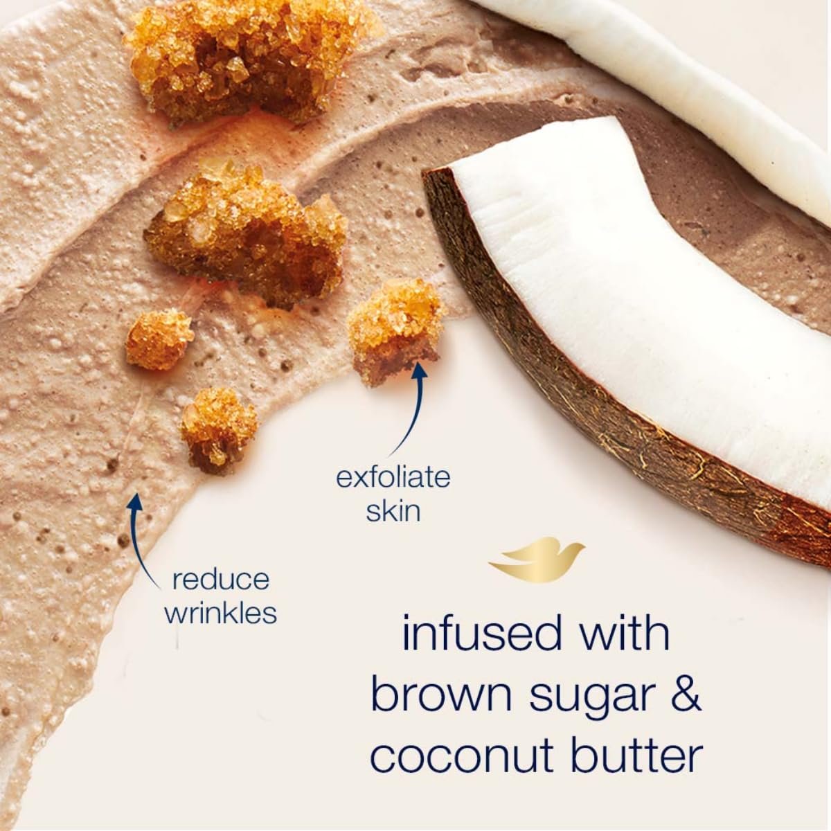Dove Exfoliating Body Polish Scrub For Dry Skin With Brown Sugar & Coconut Butter, Gently Exfoliates & Moisturizes For Instant Soft & Smooth Skin,  298g thumbnail