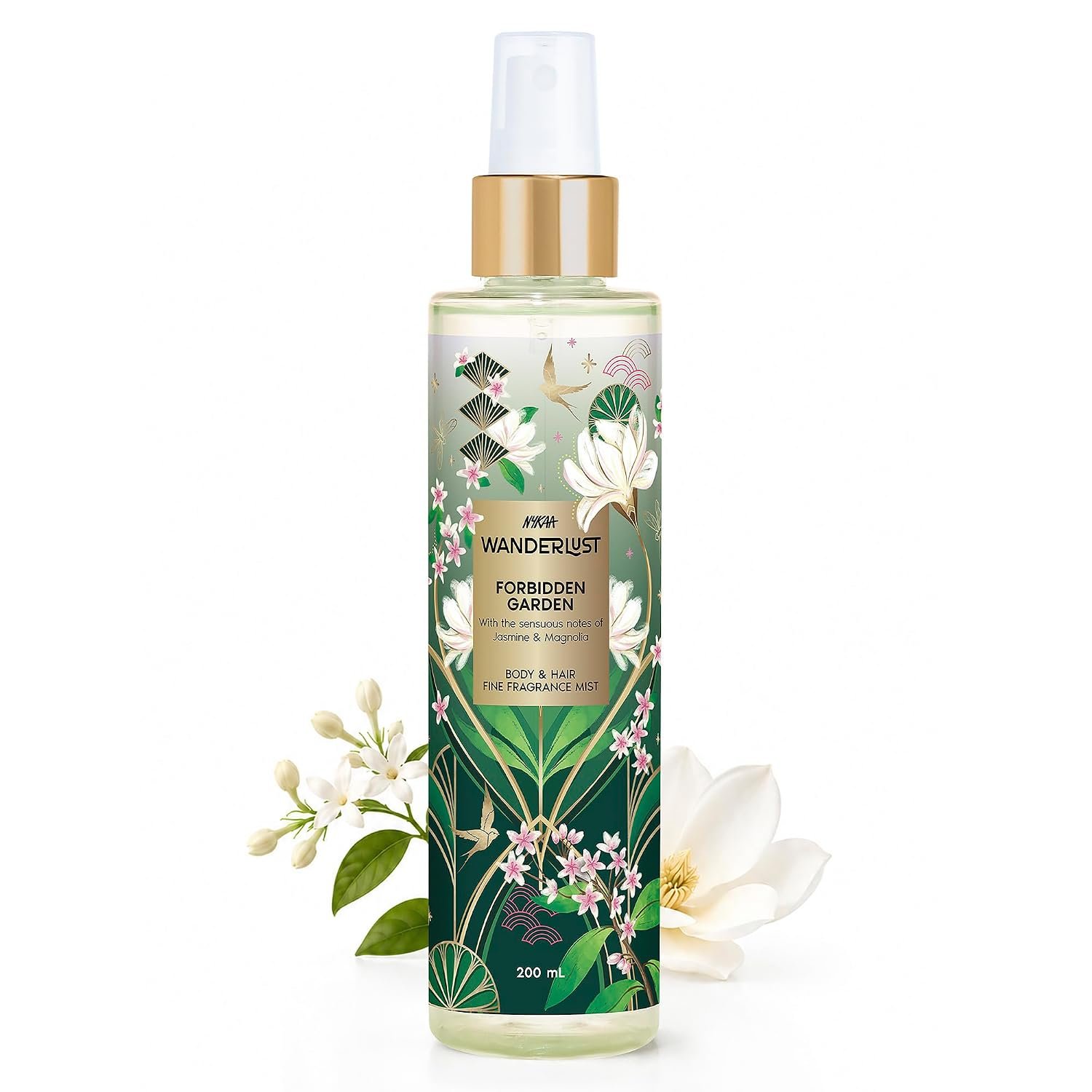 Nykaa Wanderlust Forbidden Garden Floral Perfume Body & Hair Mist, Notes of Jasmine, Mogra & Magnolia, 8 Hrs Long-Lasting Everyday Fragrance, 200 ml