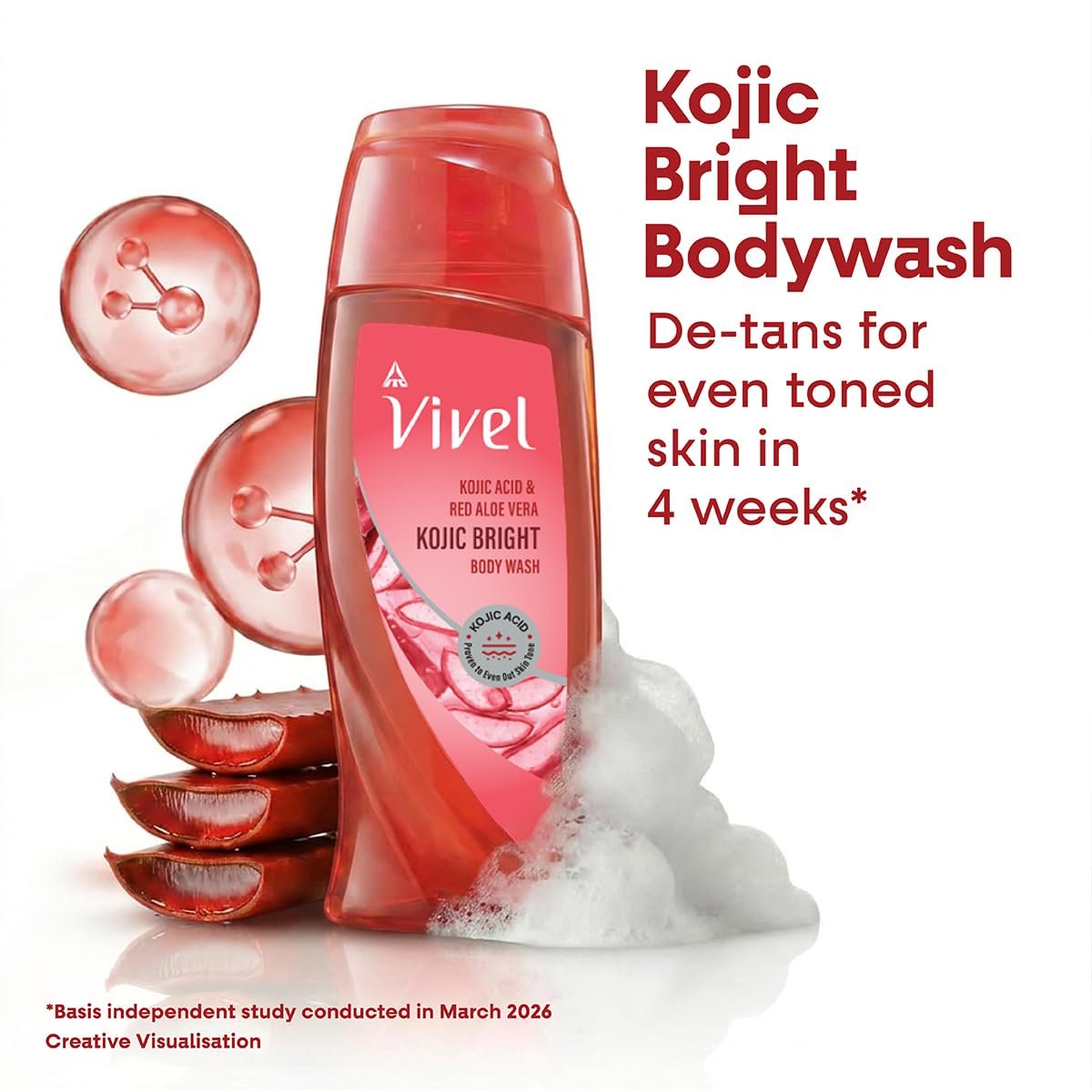 Vivel Kojic Bright Body Wash with Kojic Acid | De-Tan Body Cleanser for Even-Toned, Smooth & Brighter-Looking Skin | Daily Body Wash | 200ml thumbnail
