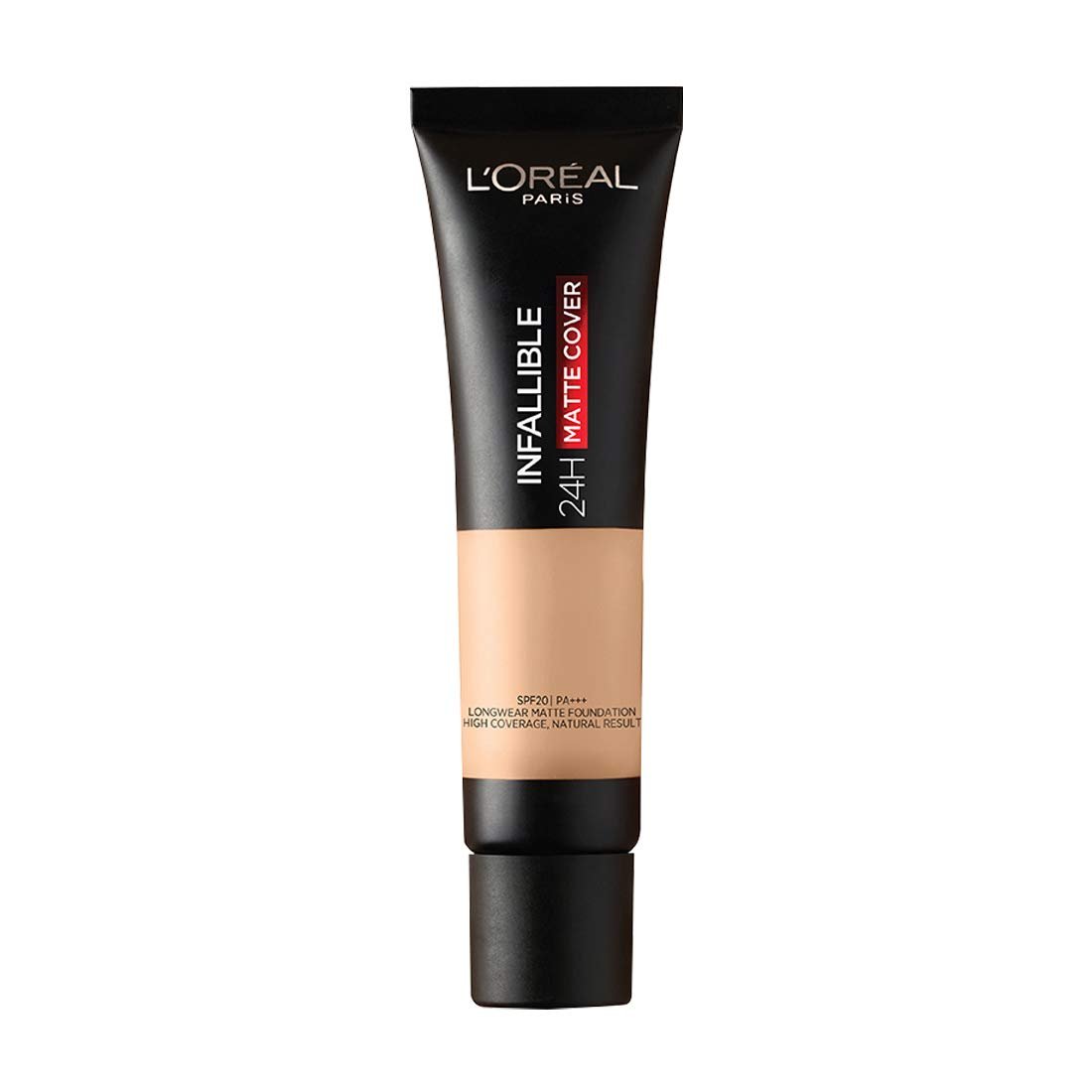 L'Oréal Paris Liquid Foundation, Waterproof, Sweatproof and Heatproof, Oil-Control, Infallible 24H Matte Cover, 147 Neutral Beige, 35 ml