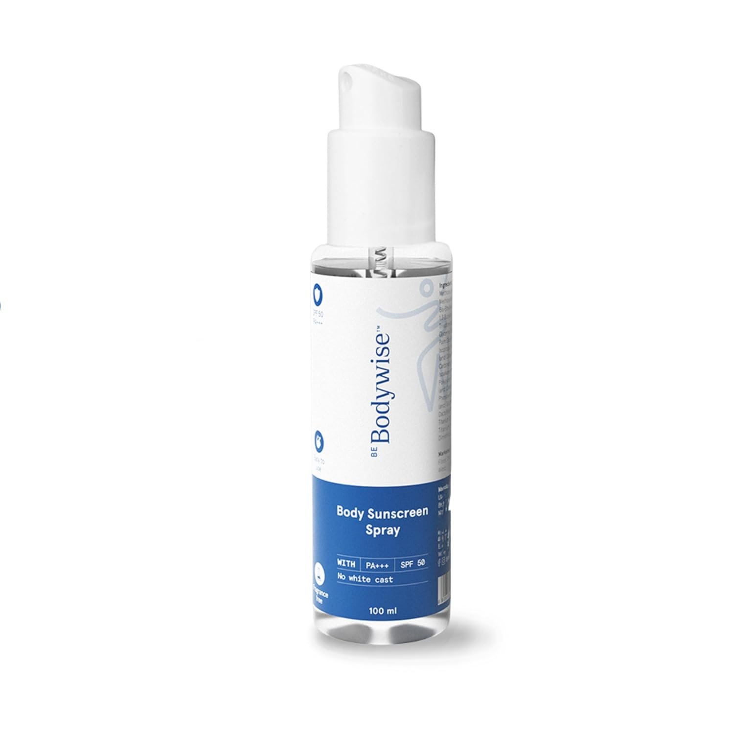 Be Bodywise Sunscreen Spray SPF 50 PA+++ 100ml | With SunCat DE Technology | Protects Skin from UVA/UVB Rays & Slows Down Signs of Aging | 1% Niacinamide, 1% Red Algae & 2.5% Glycerin |