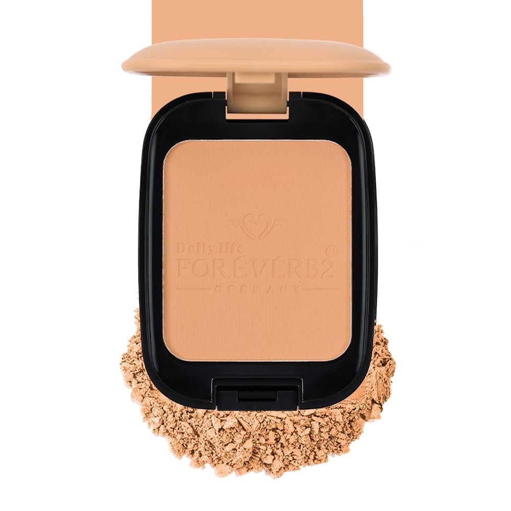 Daily Life Forever52 Dual Wet And Dry Compact + Makeup Setting Powder | Matte Finish | Lightweight | Long Lasting | Enriched With Vitamin E | Vegan -Caramel-WD007
