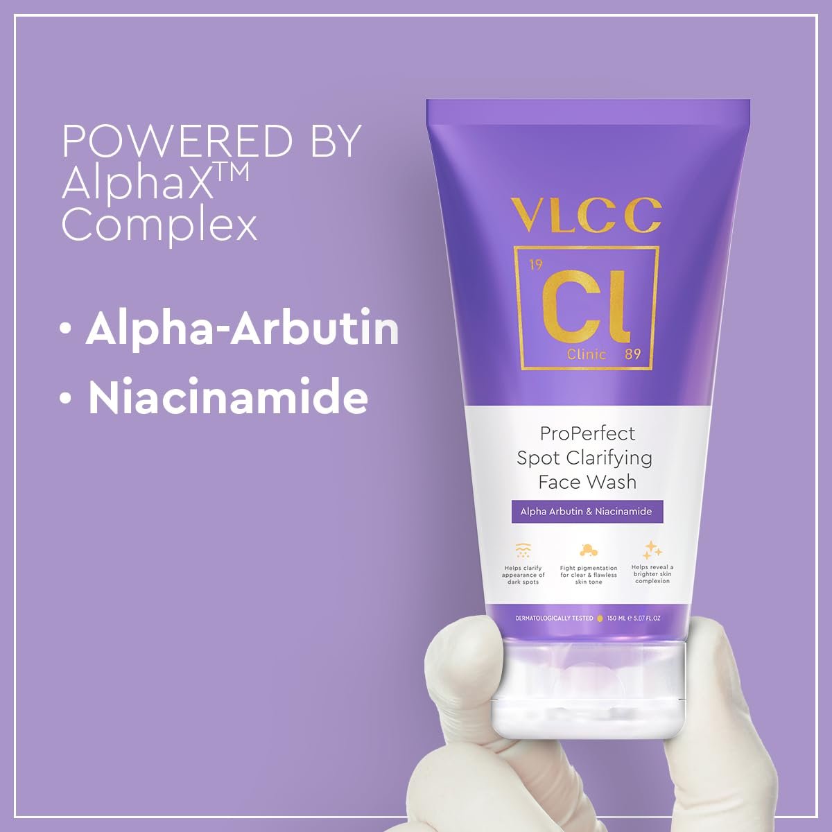 VLCC Clinic ProPerfect Spot Clarifying Face Wash 150 ml - AlphaXTM Complex is known for Spot lightening | Powered by Alpha Arbutin and Niacinamide thumbnail