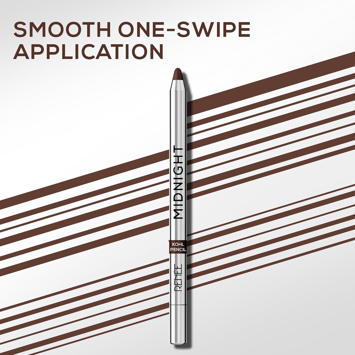 RENEE Midnight Kohl Pencil- Brown | Waterproof, Smudge-proof Kajal With Sharpener | Matte Finish, Long-lasting Upto 24 Hours | One-swipe Application With Vitamin E | 1.5 g thumbnail