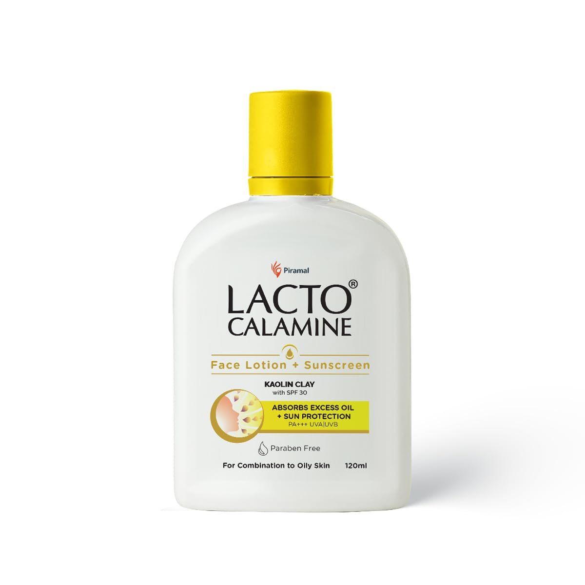 Lacto Calamine Sunscreen Lotion with SPF 30 | 120ml |UVA + UVB PA+++ | Kaolin Clay & Zinc Oxide | Daily Face Moisturizer For Oily Skin |