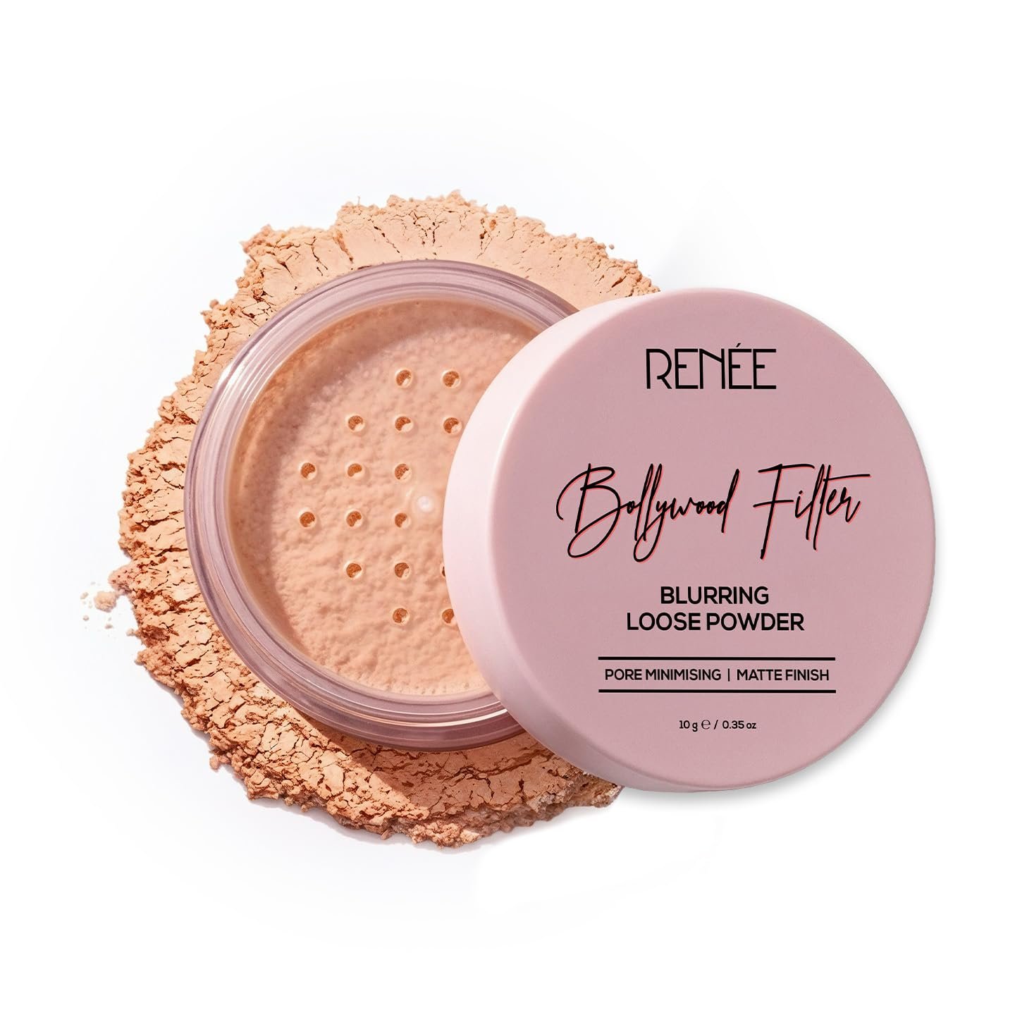 RENEE Bollywood Filter Pore Blurring Loose Powder For Face - Fresh Sand | Matte Finish, Sets Makeup, Blurs Pores, Controls Shine | For All Skin Types | 10g