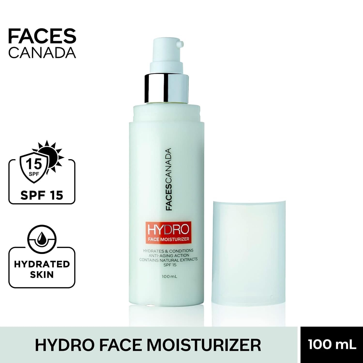 FACES CANADA Hydro Face Moisturizer – Lightweight Hydrating Face Cream for Soft & Smooth Skin, 100ml thumbnail