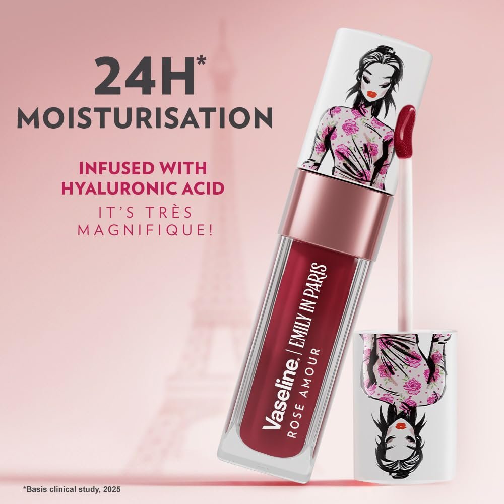 Vaseline Emily in Paris Rose Amour Lip Oil | Intense Gloss | 24H Moisturisation | 4 g thumbnail
