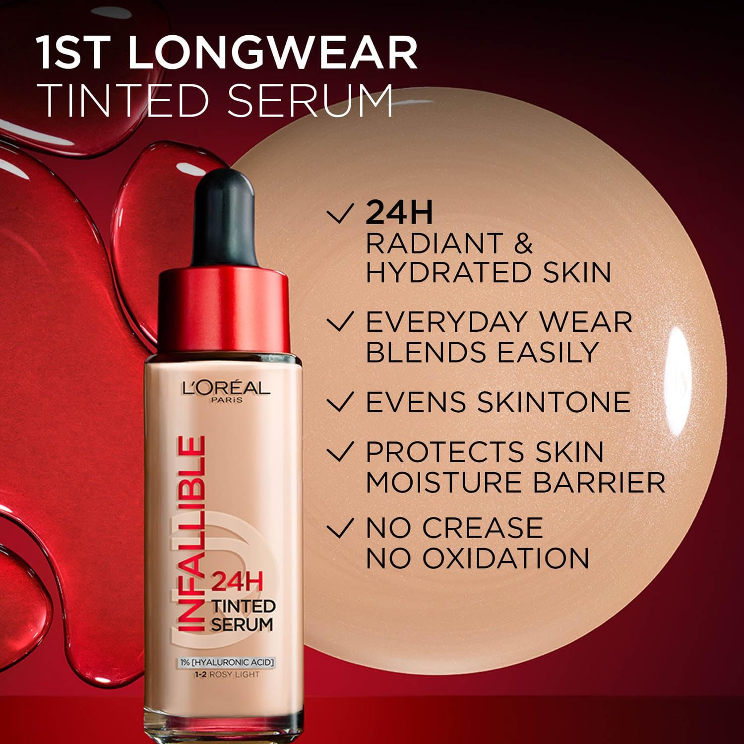L’Oreal Paris Infallible 24H Tinted Serum Foundation, 2-2.5 Neutral Light thumbnail