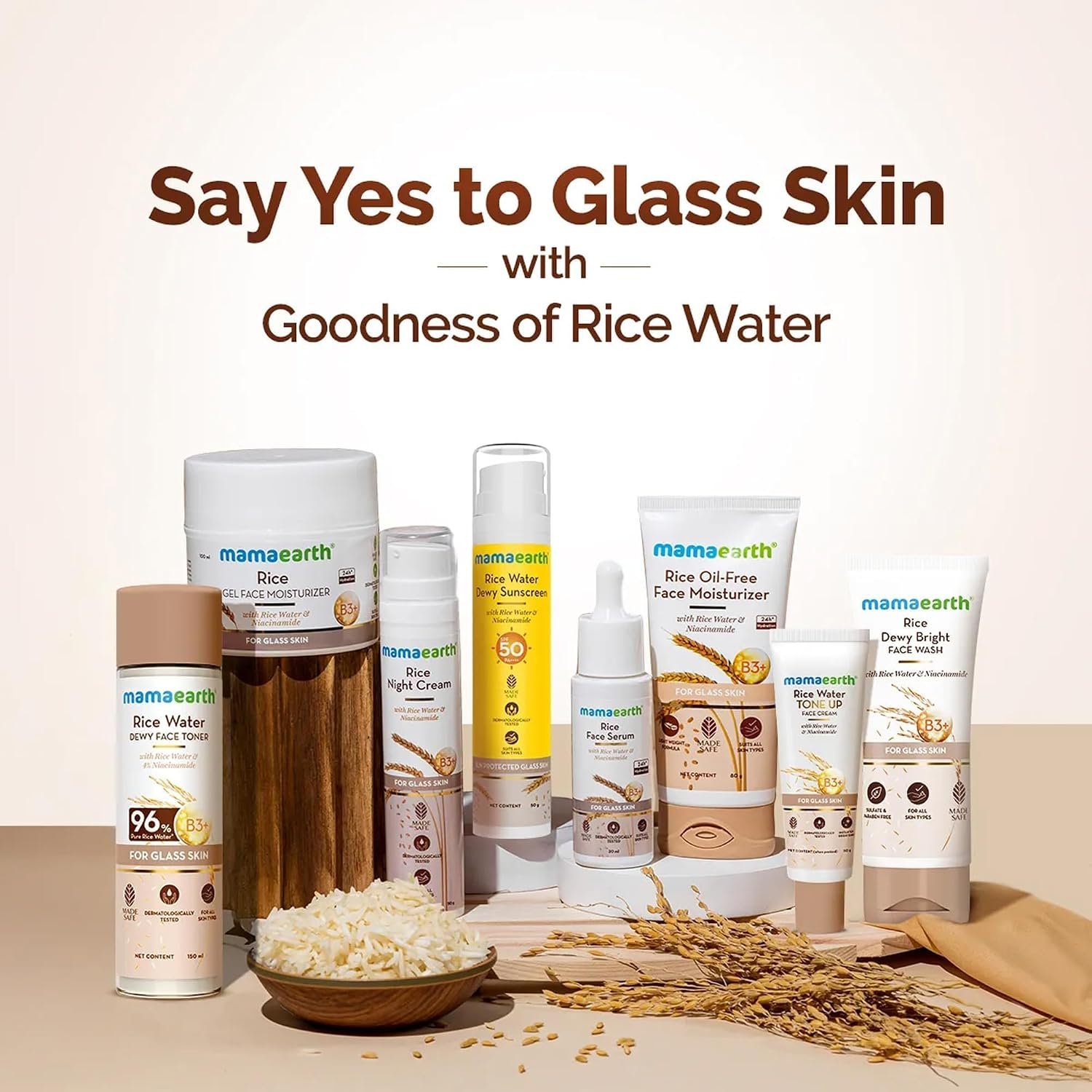 Mamaearth Rice Dewy Bright Face Wash With Rice Water & Niacinamide for Glass Skin 100ml thumbnail