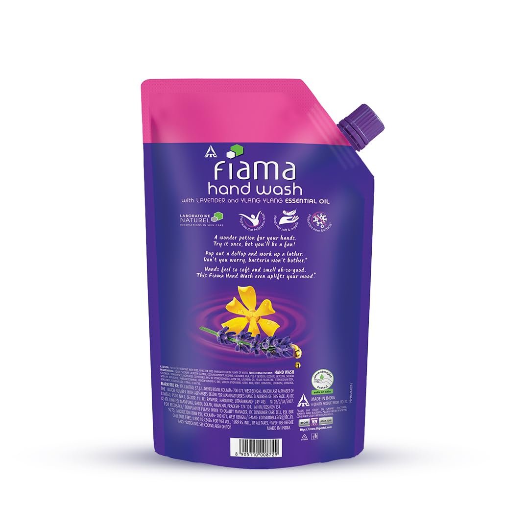 Fiama Relax Hand Wash, 750 ml Refill Pack, Value Pouch, Lavender Oil & Ylang Extracts Handwash, for Soft & Supple Hands thumbnail