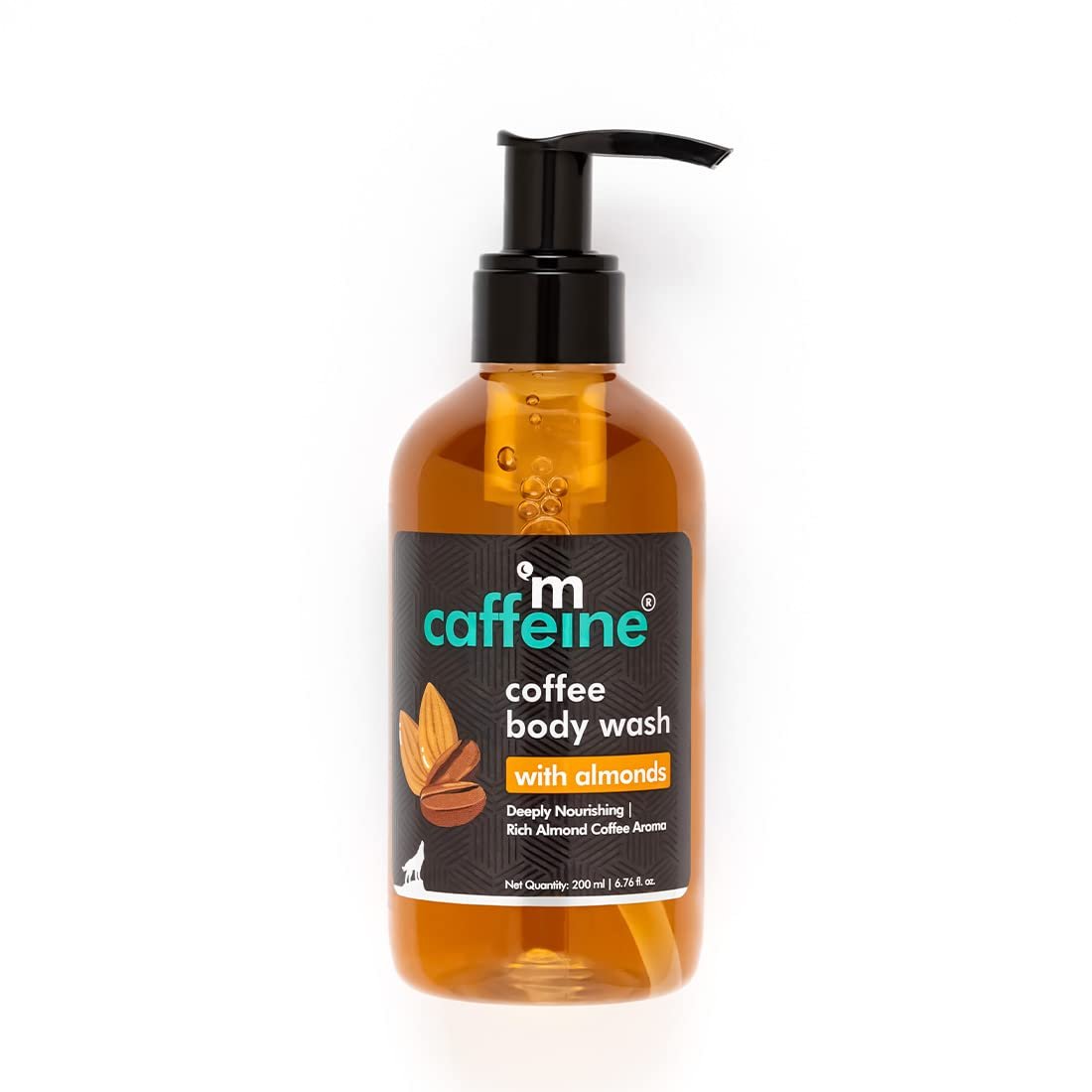 mcaffeine Coffee Body Wash With Almonds | De-Tan & Deep Cleansing Shower Gel|Enriched With Vitamin E&In Energizing Nutty Almond Aroma|Shower Gel 200M