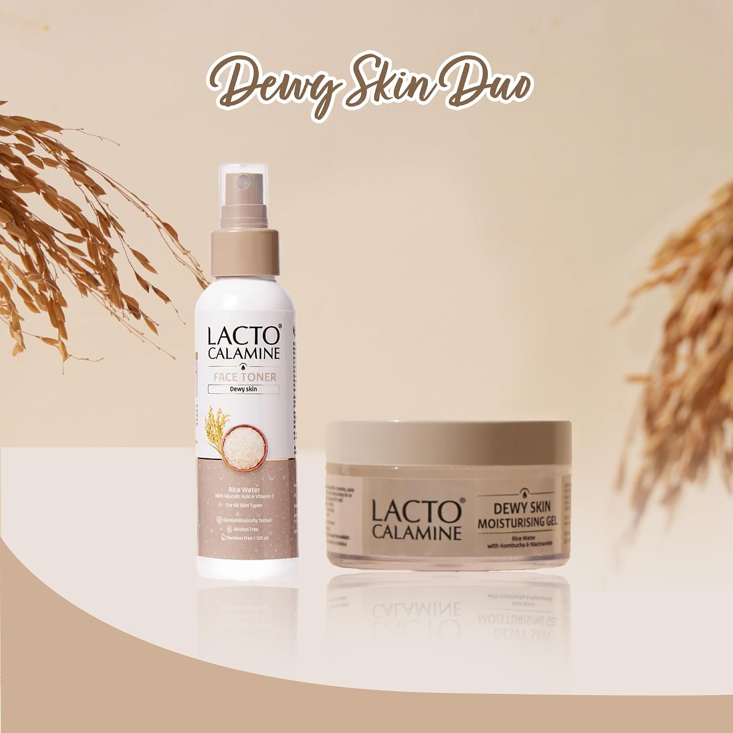Lacto Calamine Dewy Skin Face Moisturizer with Niacinamide, Rice Water & Kombucha for Glass Skin | Lightweight Brightening Moisturiser for Daily Hydration | 50g thumbnail