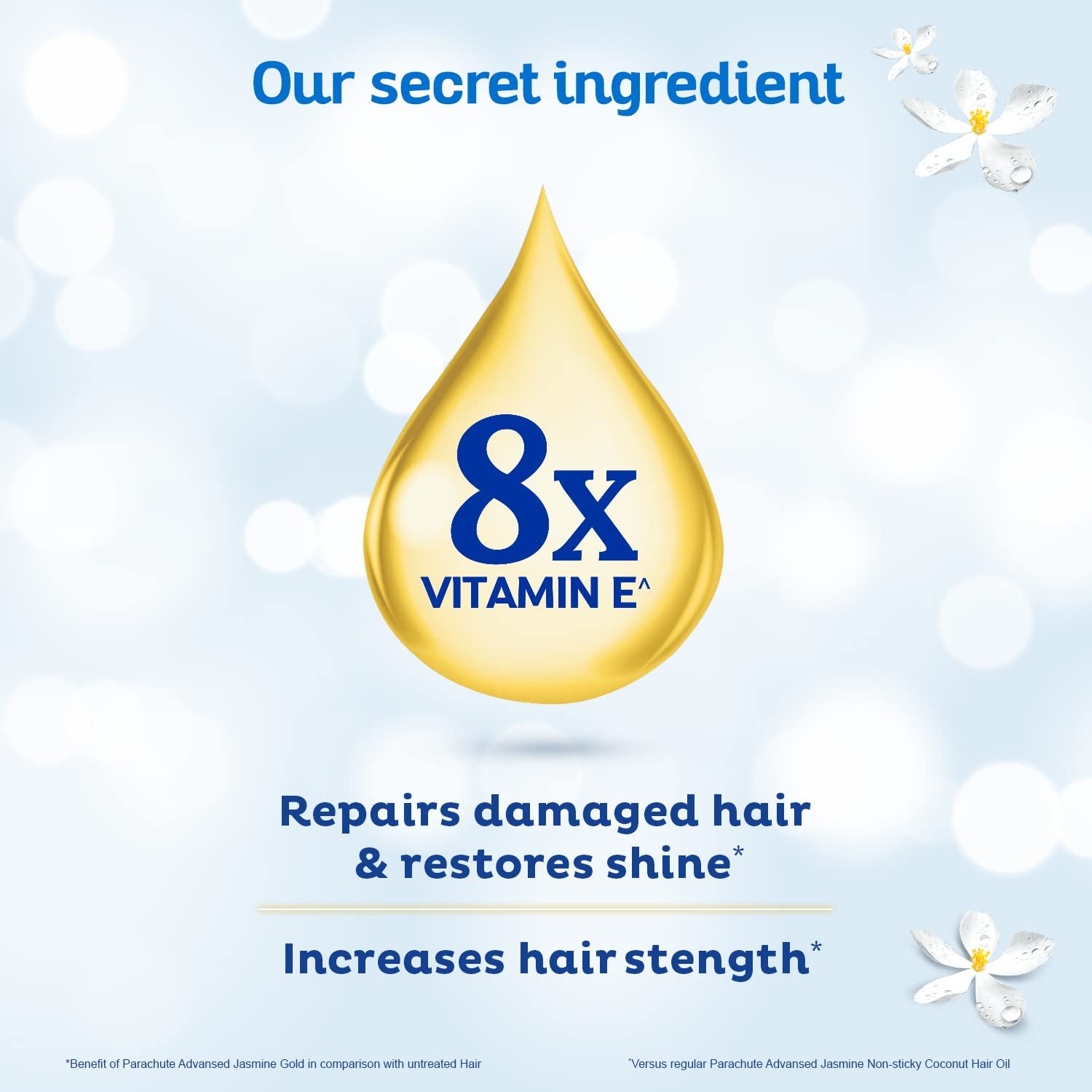 Parachute Advansed Jasmine Gold Coconut Hair Oil With Vitamin-E For Super Shiny Hair, Non-sticky, 300ml thumbnail