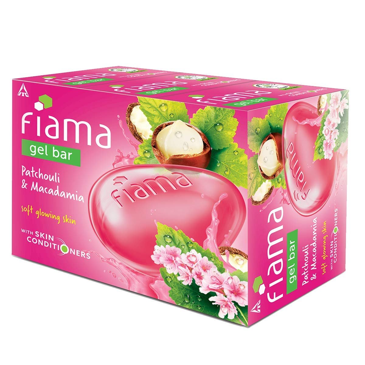 Fiama Gel Bar Patchouli & Macadamia 375g (125g Pack of 3) | Soft Glowing Skin | Skin Friendly pH | Moisture Lock with 30% Smoothing Body Serum | Bathing Soap for Women & Men | All Skin Types thumbnail