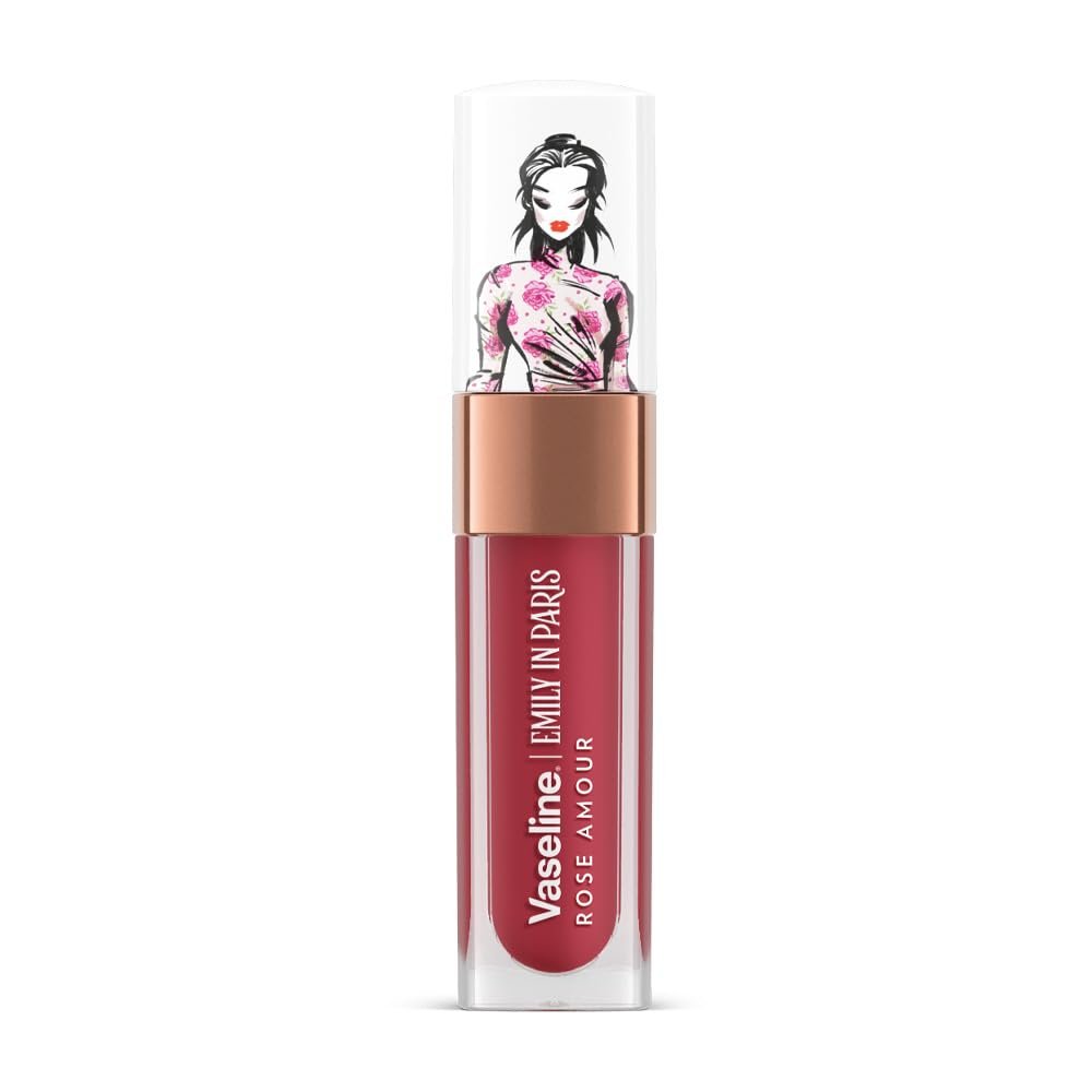 Vaseline Emily in Paris Rose Amour Lip Oil | Intense Gloss | 24H Moisturisation | 4 g