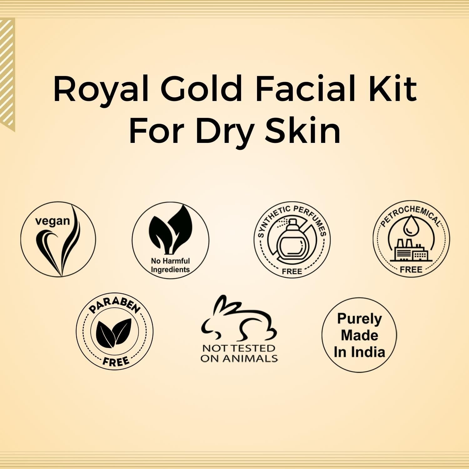 Aroma treasures one time use facial kits with natural ingredients (Royal gold facial kit - Dry Skin) thumbnail