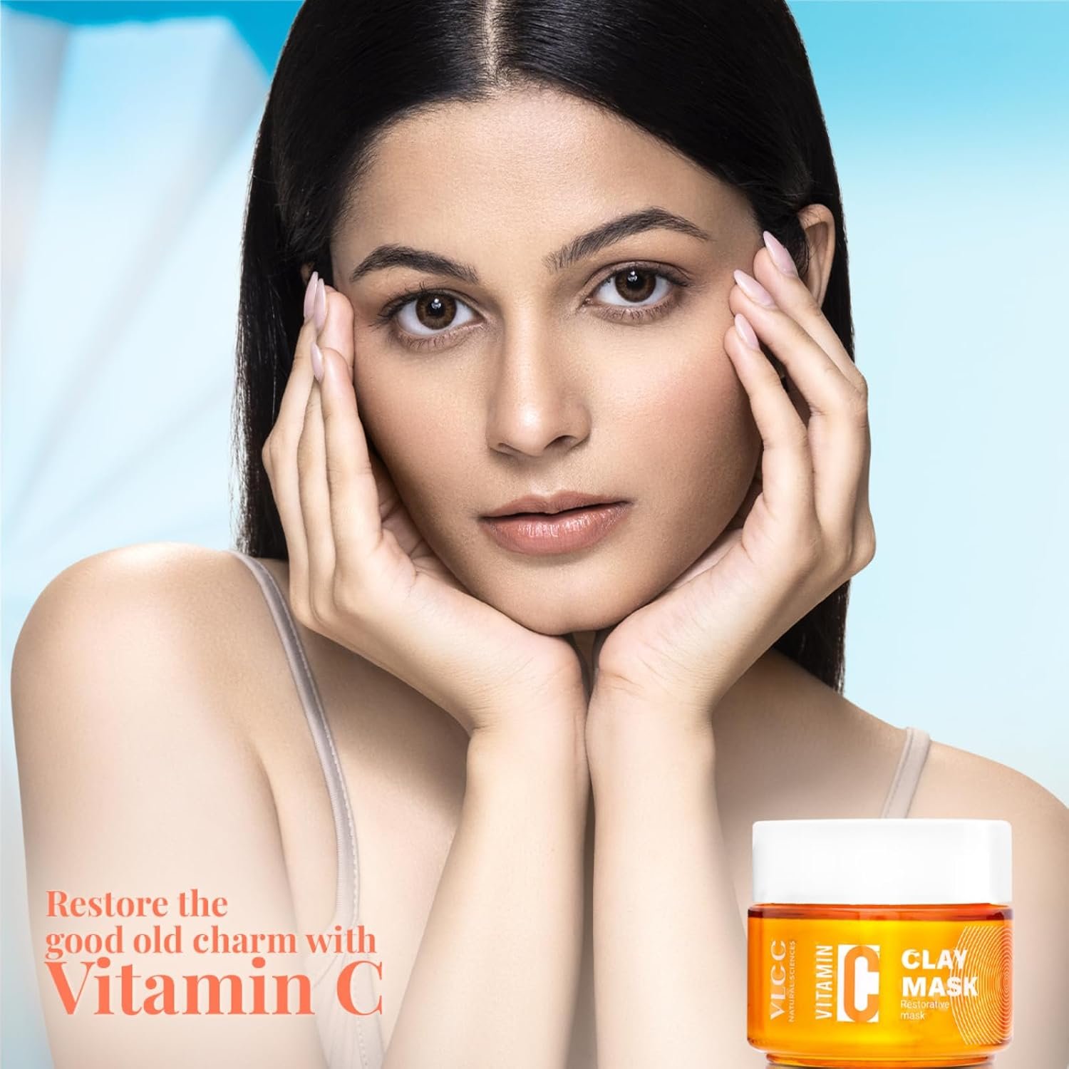 VLCC Vitamin C Clay Mask - 100g | Restorative Clay Mask with Vitamin C & Hyaluronic Acid | Replenishes Skin, Calms Inflammation & Evens Skin Tone thumbnail