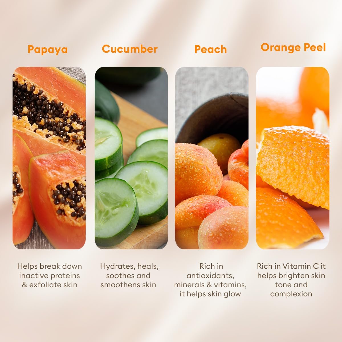 VLCC Papaya Fruit Facial Kit - 60g | Glowing, Blemish Free Skin | With Papaya, Cucumber, Peach, and Orange Peel Extracts | Glowing at Home Facial Kit. thumbnail