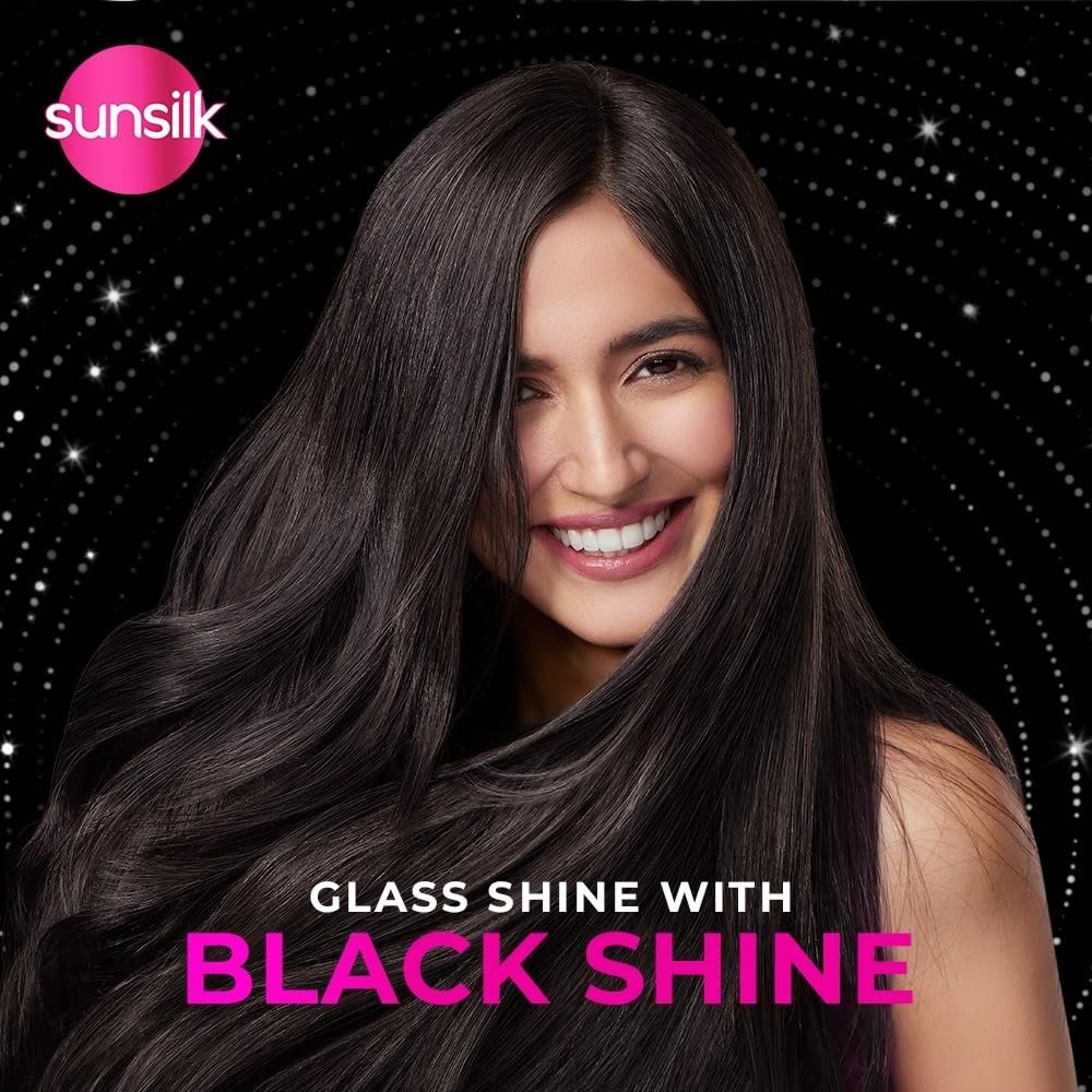 Sunsilk Stunning Black Shine Shampoo 1 L|| With Amla + Oil & Pearl Protein|| Gives Shiny|| Moisturised and Fuller Hair - Paraben Free thumbnail