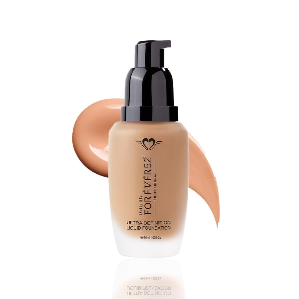 Daily Life Forever52 Ultra Definition Liquid Foundation | 24H Wear, Medium to Full Coverage, Pore-Minimizing & Mattifying, Long Lasting, Anti-Aging, Satin Finish| Pecan (FLF015) 30ml thumbnail