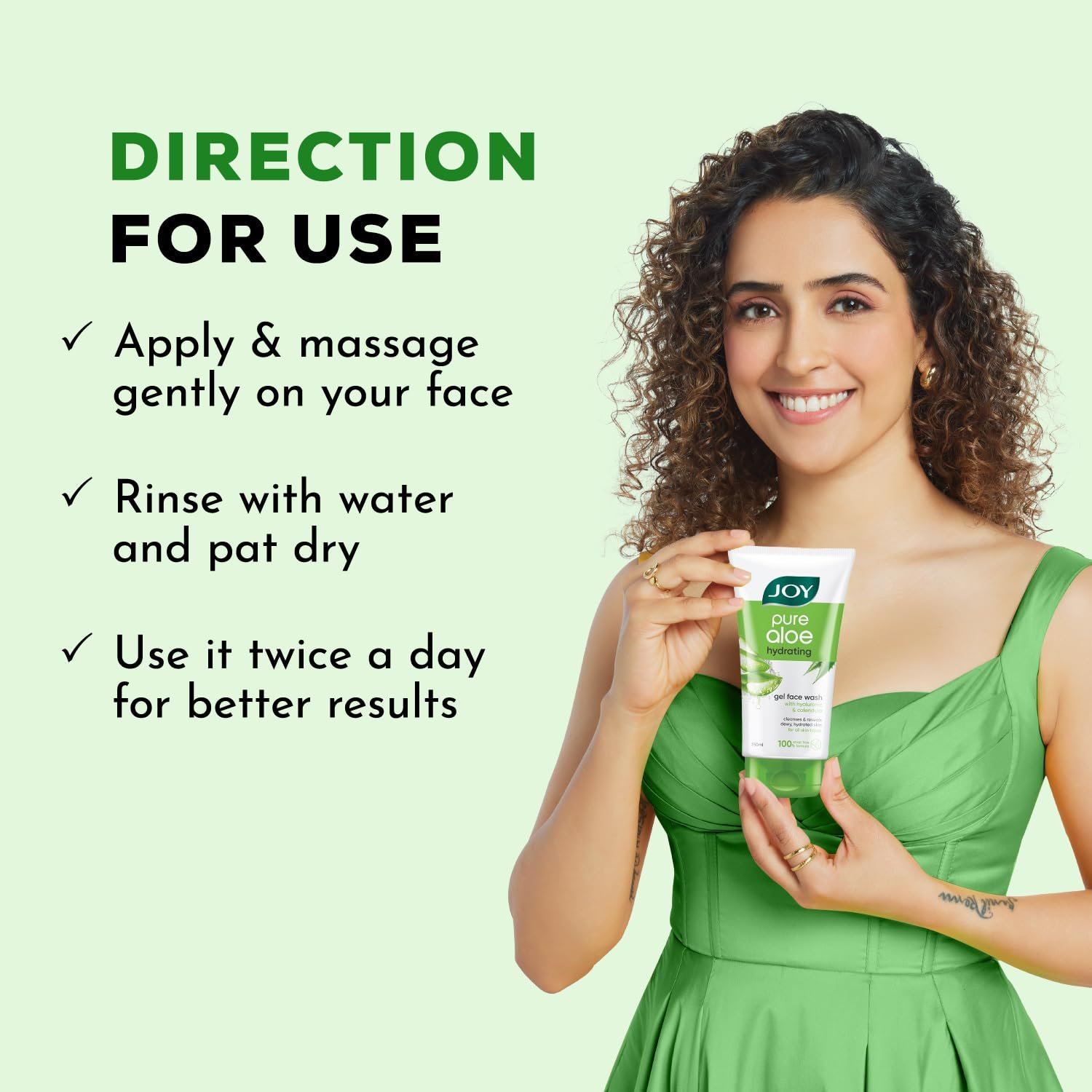 Joy Hydrating Aloe Vera Face Wash for Summers | Controls Excess Oil & Removes Dirt 150ml | Non Drying, Cooling Gel Face Wash thumbnail