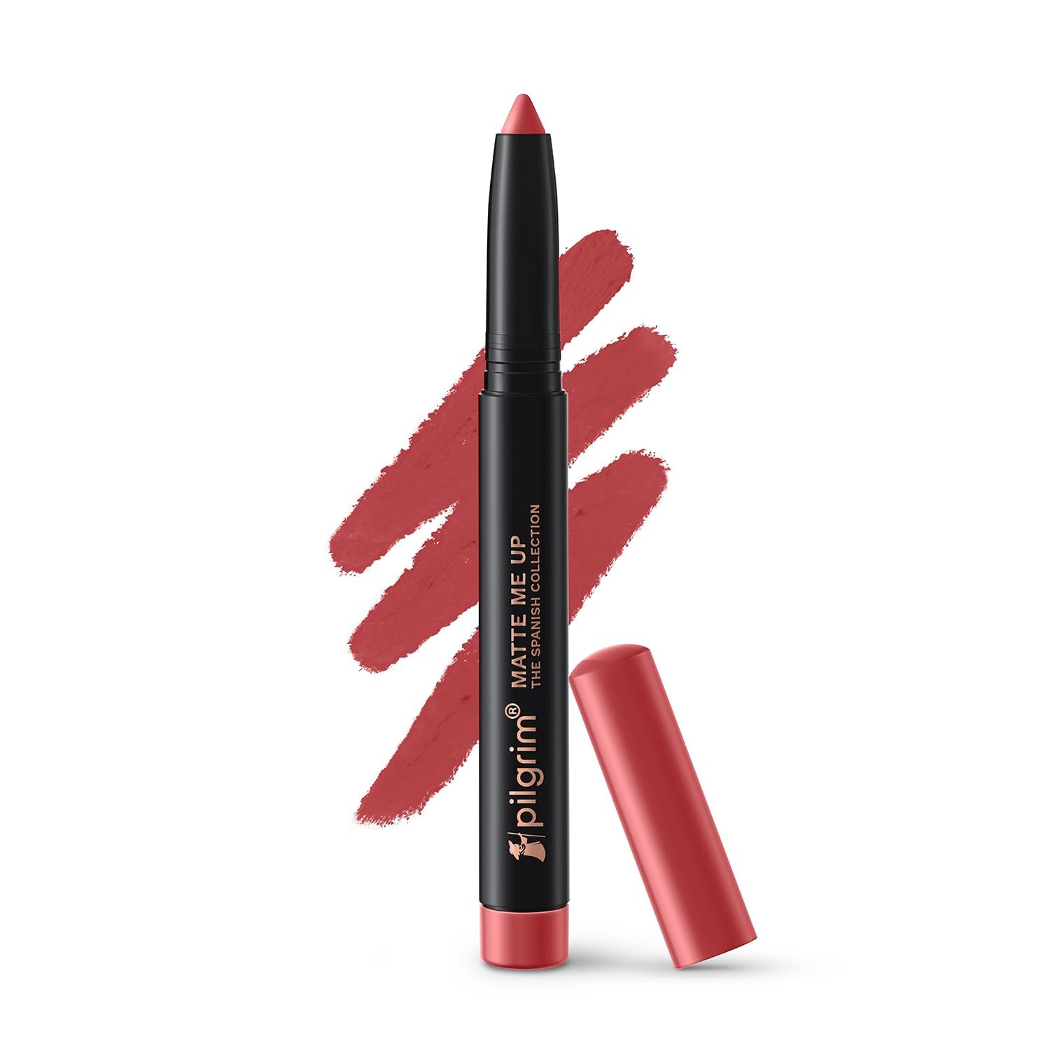 Pilgrim Long Lasting Crayon Lipstick | Intense Matte Finish | Waterproof & Lightweight | Highly Pigmented & Enriched With Ceramides & Mango Seed Oil (Magical Mauve-13) thumbnail