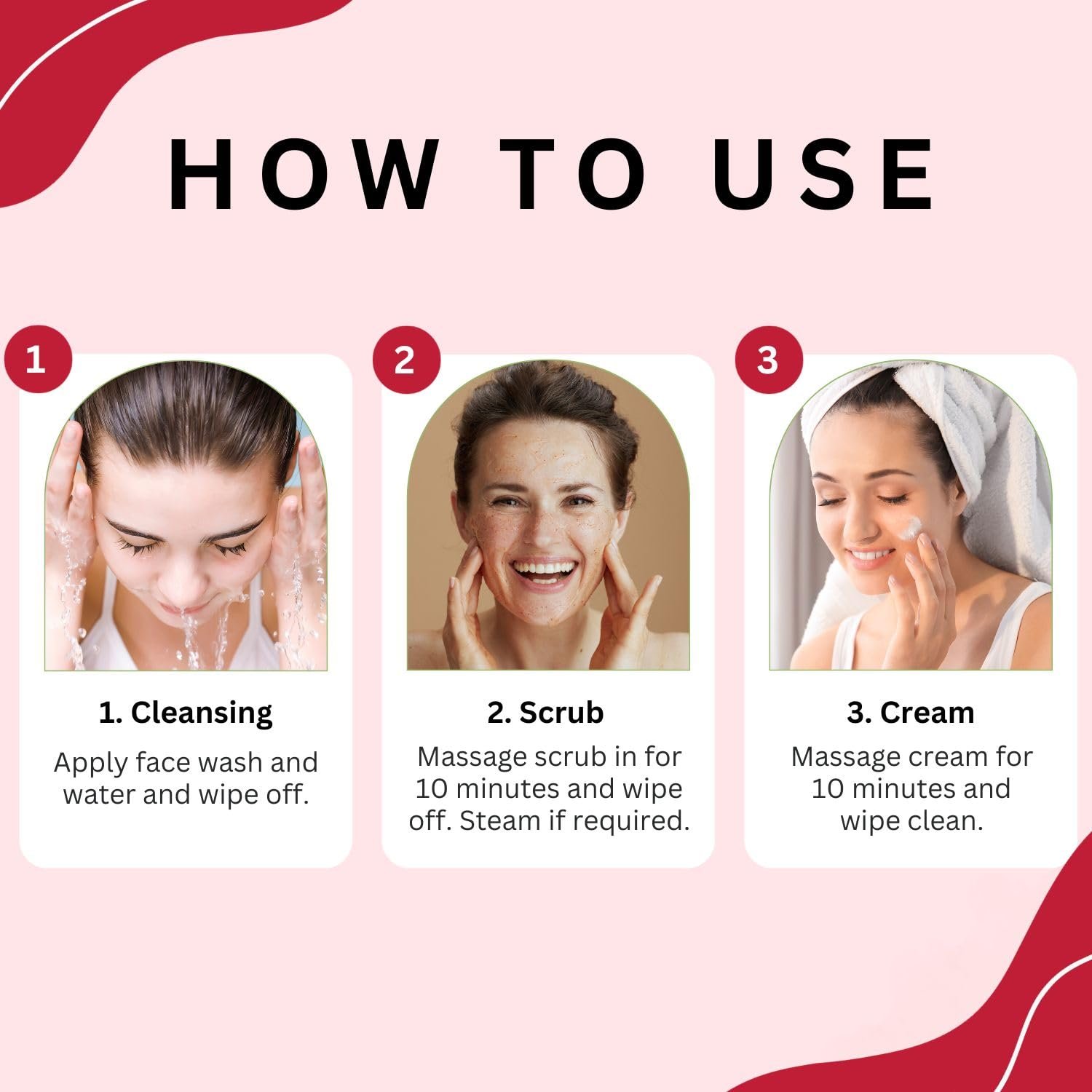 Aroma treasures Strawberry facial kit - for all skin type (One time use) thumbnail