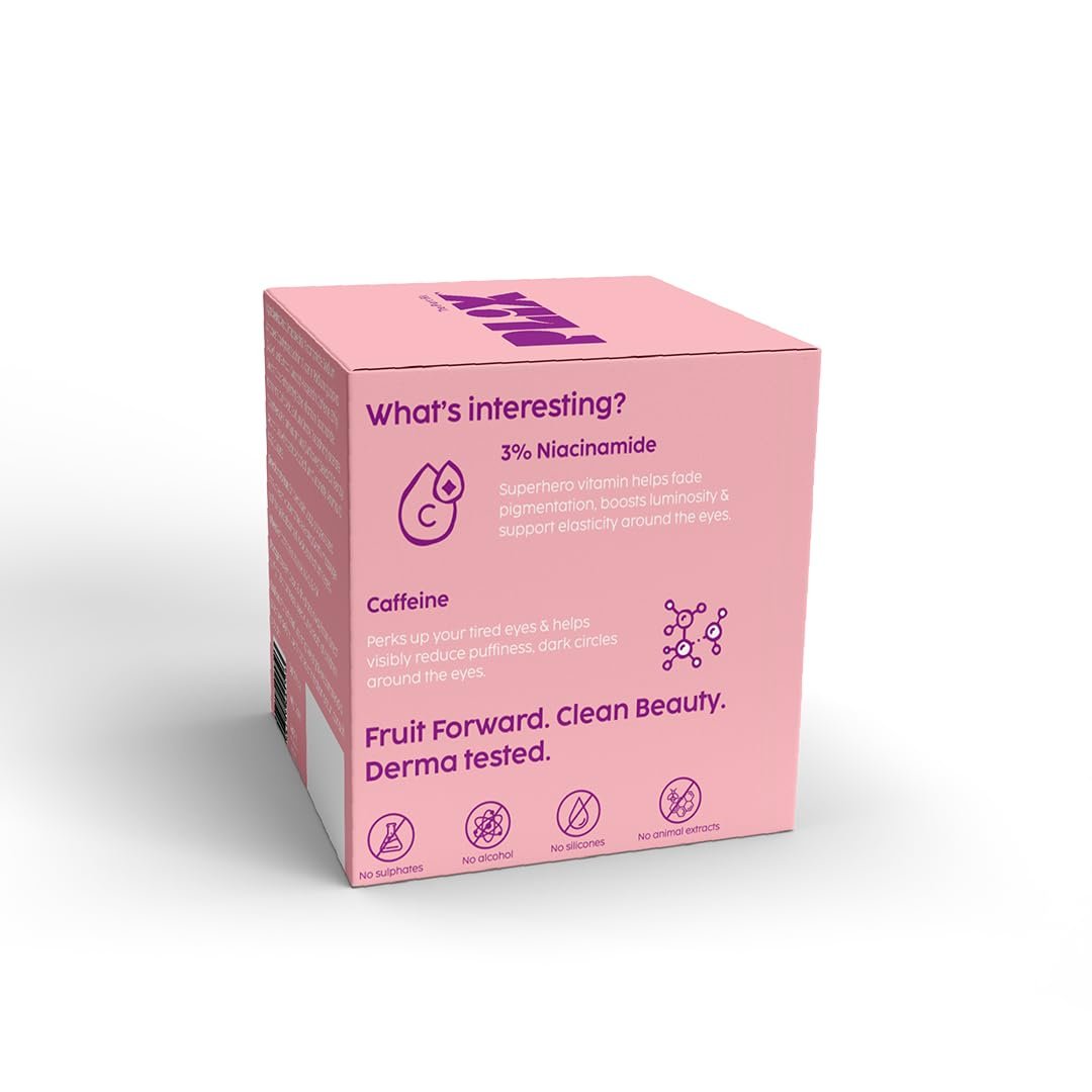 Plix Guava Fresh Under-Eye Gel | Reduces Dark Cirles & Puffiness | Reduces Fine Lines | With 3% Niacinamide, Vitamin E & Caffeine | 100% Vegan | 15 gms thumbnail