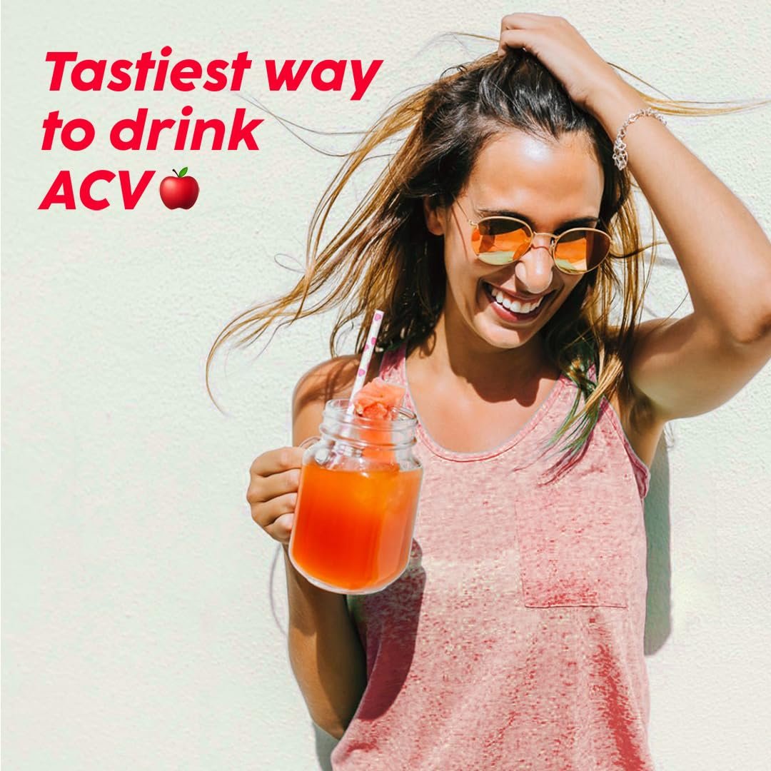 Plix Apple Cider Vinegar Effervescent Tablets Watermelon Flavour | 750mg ACV with The Mother | Supports Digestion & Metabolism | Helps Manage Cravings | Vitamin B6 & B12 | No Added Sugar (Pa thumbnail