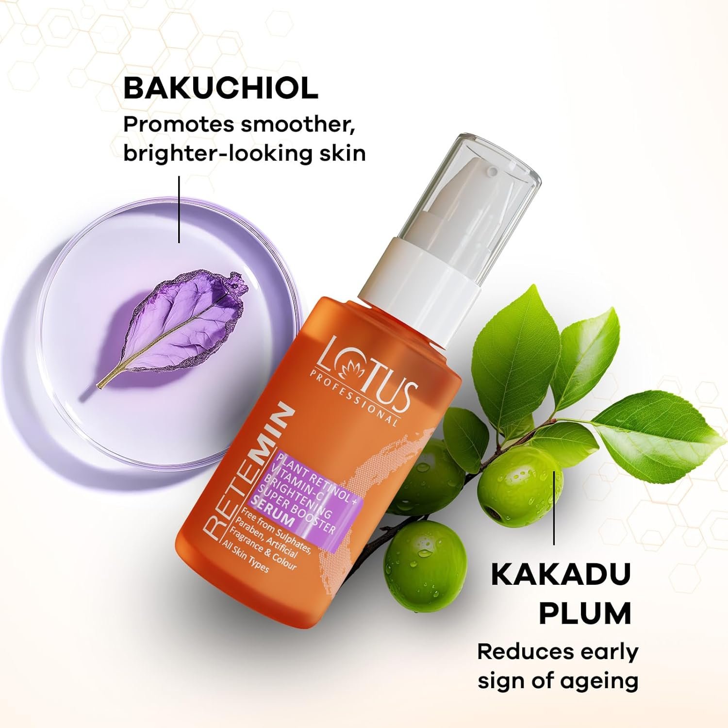 Lotus Professional Retemin Plant Retinol + Vitamin C Brightening Super Booster Face Serum 30ml thumbnail