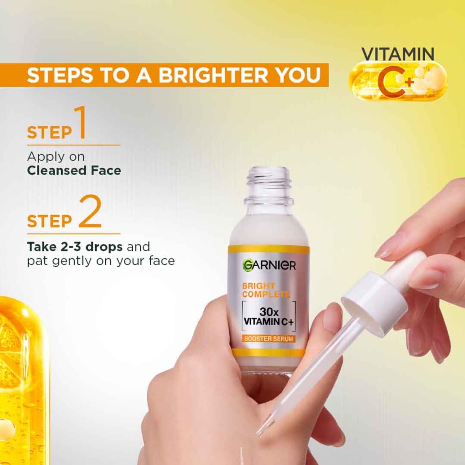 Garnier Vitamin C + Face Serum for Skin Brightening & Anti-Dark Spots, 30ml  |Suitable for Oily, Dry, Sensitive Skin |For Men thumbnail