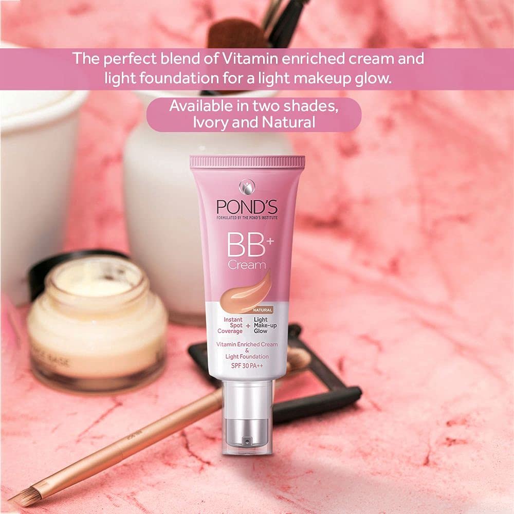 POND'S BB+ Cream, Instant Spot Coverage + Light Make-up Glow, Natural 30g thumbnail