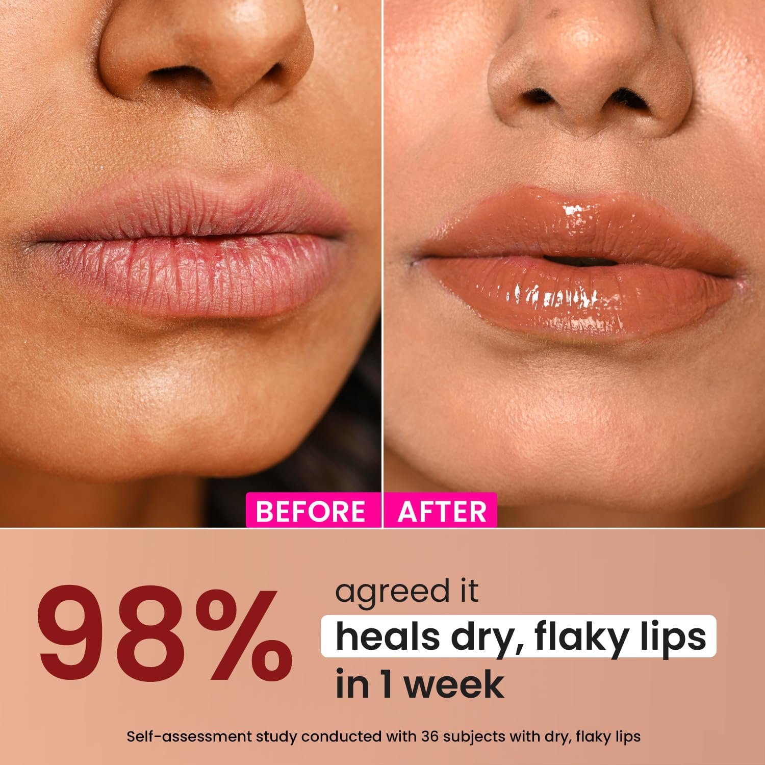 Dot & Key Ceramide & Peptide Barrier Repair Lip Balm SPF 50, PA+++ | Warm Nude | UVA/UVB Protection | Soft Tinted Lip Moisturizer | 10g thumbnail