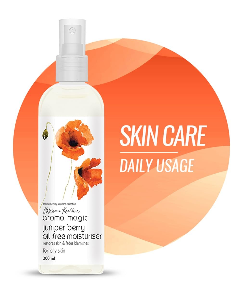 Aroma Magic Juniper Berry Oil Free Moisturiser SPF 15 | brightens, fades blemishes & heals acne| cucumber extracts, patchouli & lemongrass essential oils, jojoba oil| for Oily Skin - 200 ml thumbnail