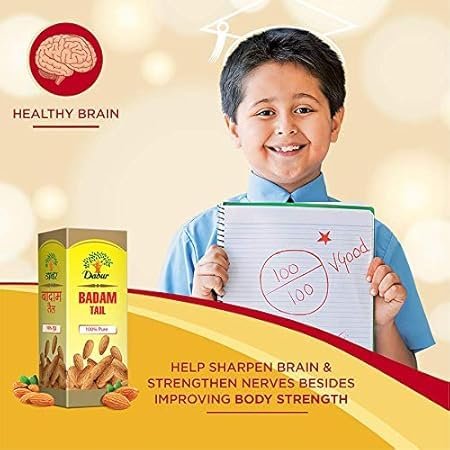 Dabur Badam Tail : Sweet Almond Oil | Rich in Vitamin -E for Healthy Skin , Hair and Body - 100ml thumbnail