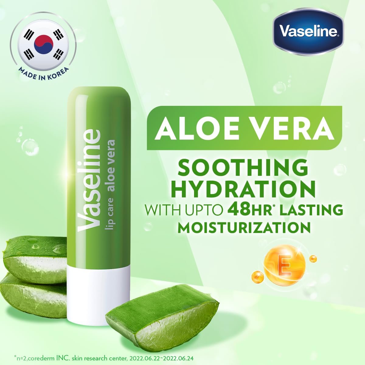 Vaseline Lip Care | Aloe Vera Lip Balm Stick | Up to 48Hr moisturization | with aloe extract & petroleum jelly | made in South Korea | 4.8g thumbnail
