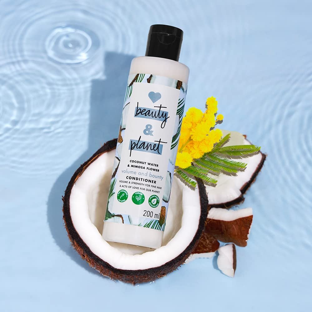 Love Beauty & Planet Coconut Water and Mimosa Flower Volume and Bounty Conditioner|| No Parabens|| No Dyes|| 100% Organic Coconut Oil|| 200ml thumbnail