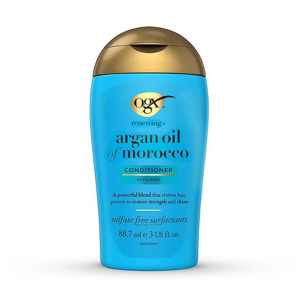 OGX Renewing + Argan Oil of Morocco Hydrating Growth Hair Conditioner to Help Moisturize, Soften & Strengthen Hair | Cold Pressed Argan oil with vitamin E  88.7ml