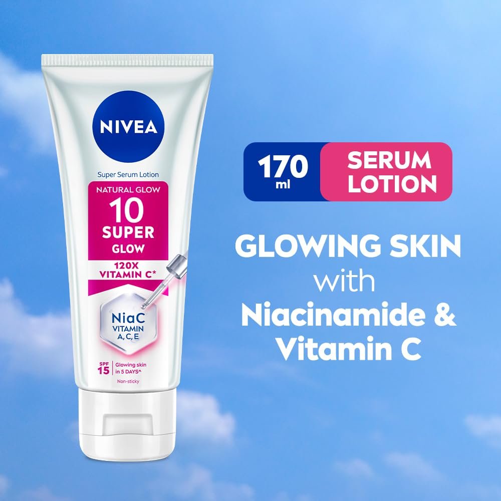 NIVEA Super 10 Glow Body Serum Lotion 170ml | 120X Vitamin C Niacinamide Body Lotion SPF15 Daily Sunscreen thumbnail