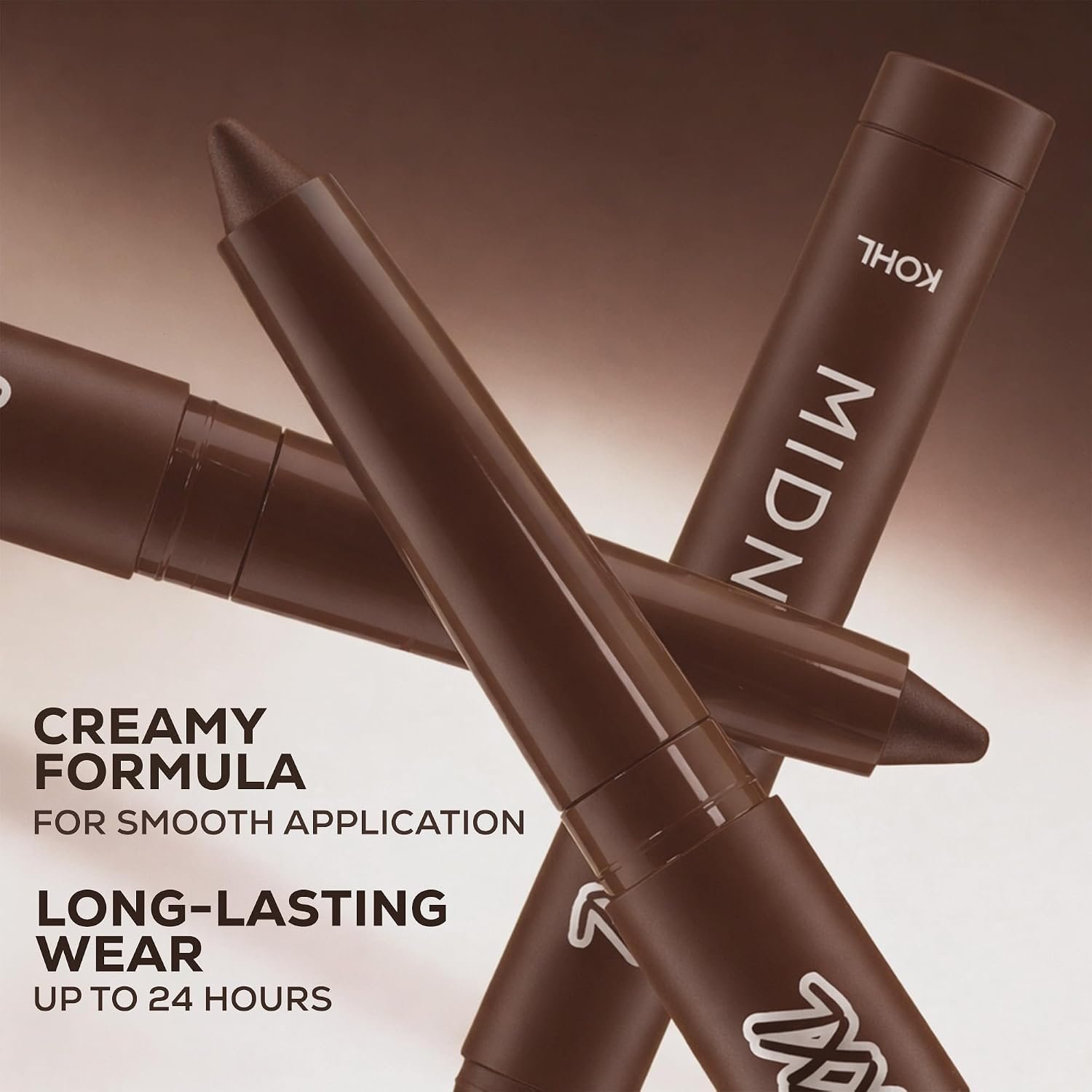 RENEE Midnight XXL Kajal | Brown Kohl Pencil with Built-in Sharpener | Waterproof, Smudge-proof, 24Hr Long-Lasting | Ultra-Rich Pigment, Smooth Glide | 1.5g thumbnail