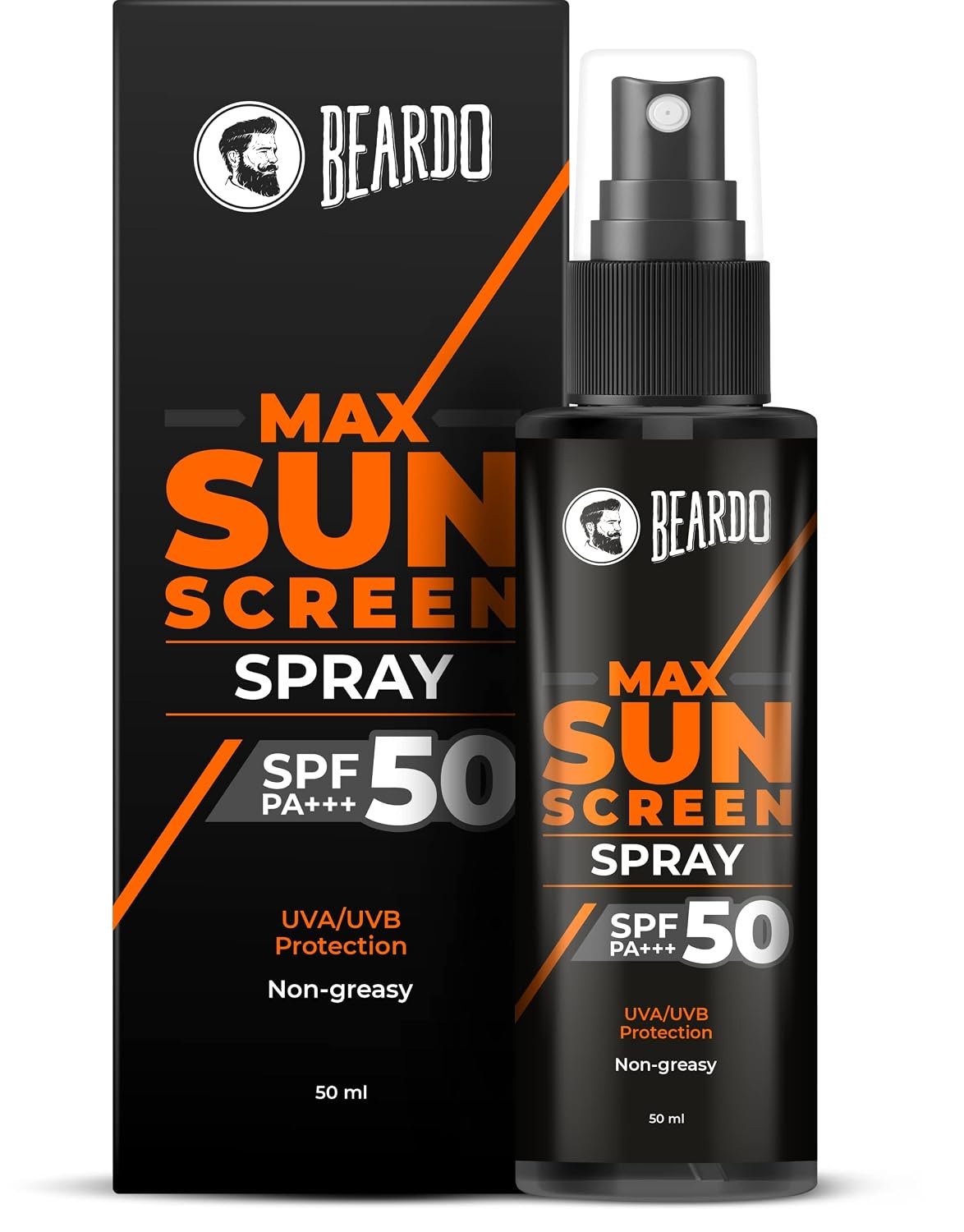 Beardo Max Sunscreen SPF 50 & PA+++ Spray for Men | For UVA UVB Protection | 50ml