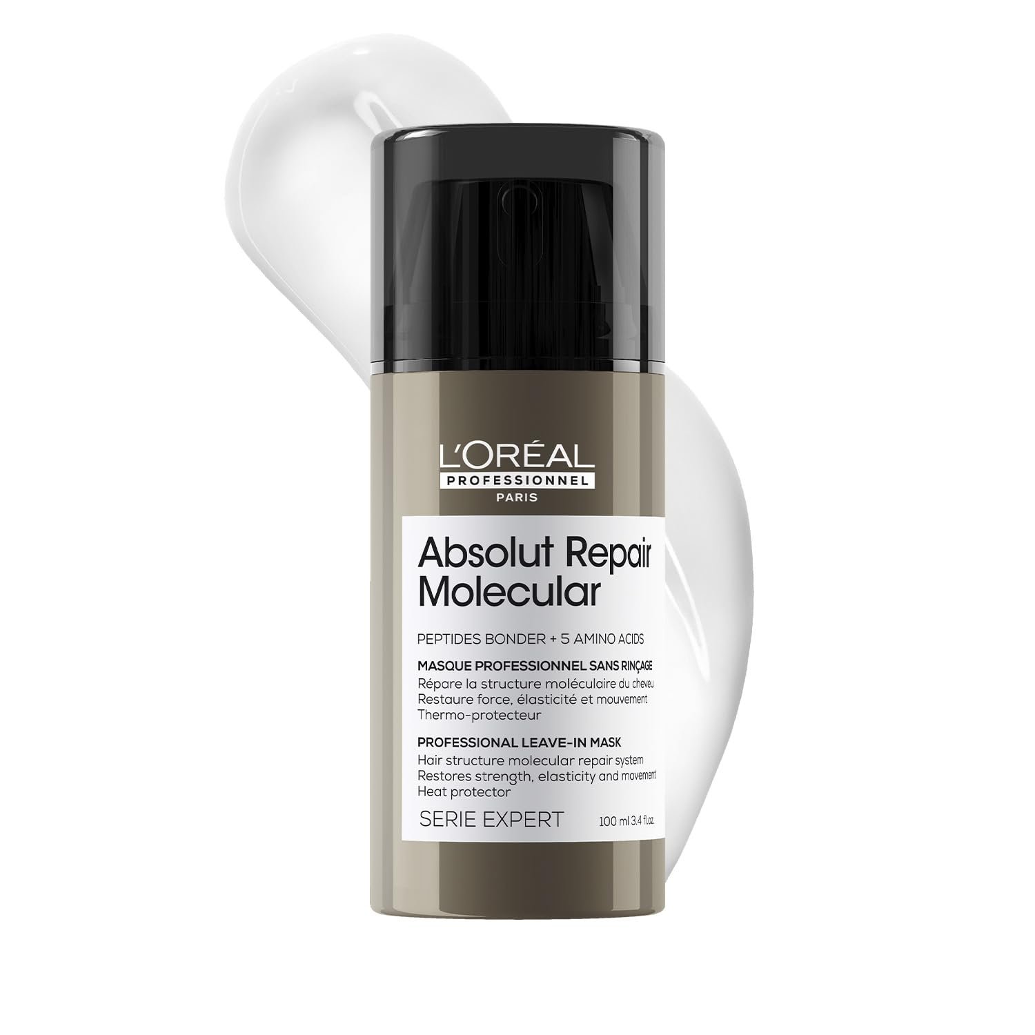 L'Oréal Professionnel Absolut Repair Molecular Deep Repairing Leave-in Mask for Damaged Hair | Repair up to 2 years of damage, in one use | 2% peptides bonder + 5 amino acids thumbnail