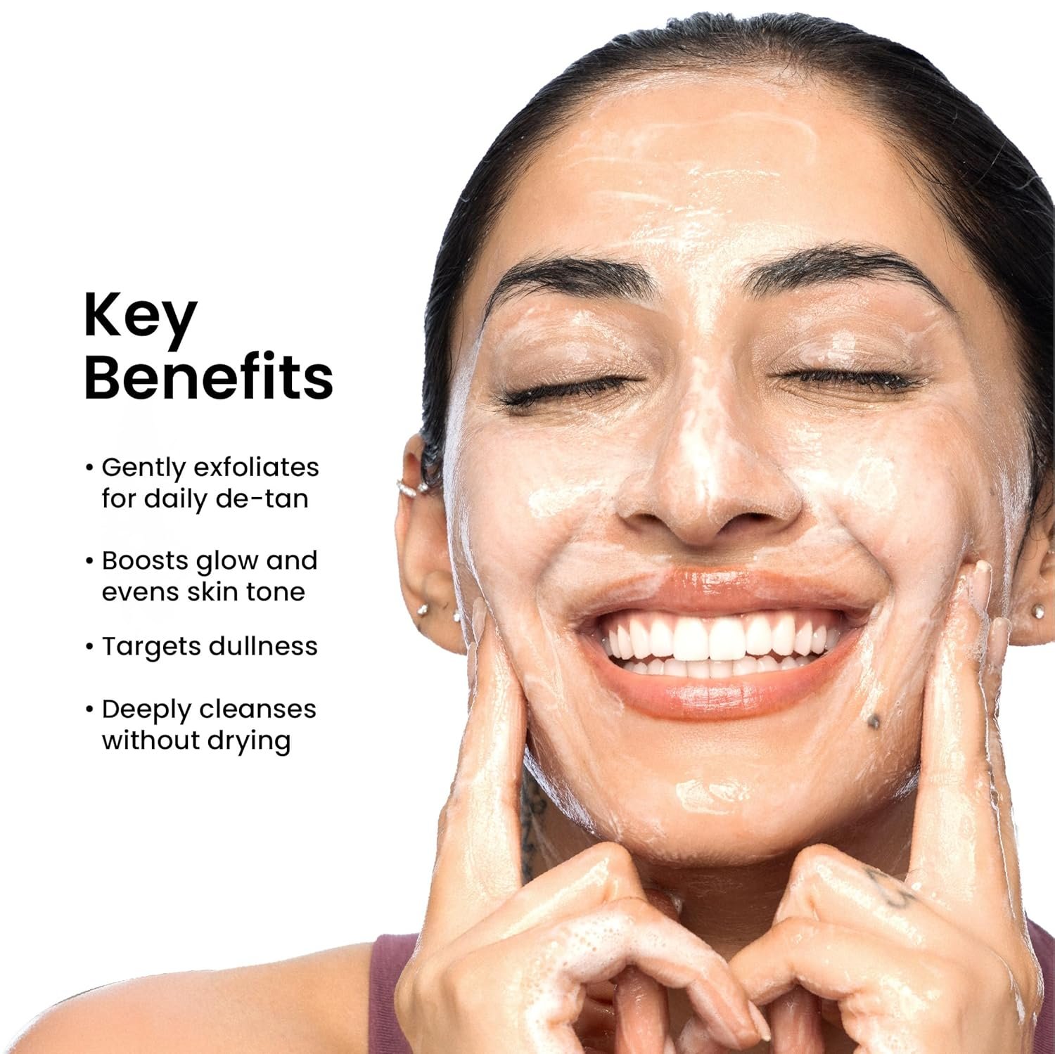 Foxtale Super Glow Detan Face Wash with Vitamin C & Papaya enzyme, Tan Removal, Brightens & Reduces Pigmentation, Gentle Exfoliation | Face Wash for Men & Women | All Skin Types - 15ml thumbnail