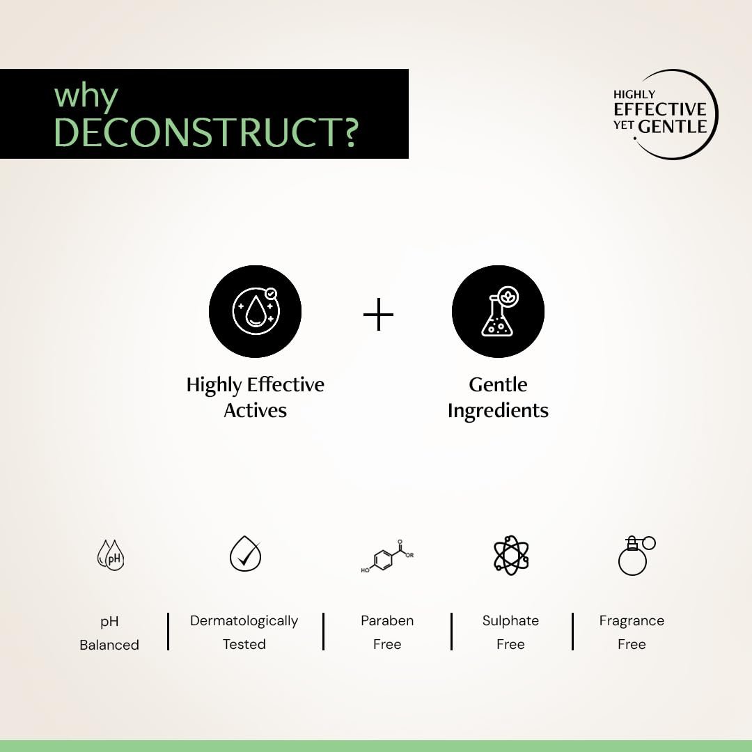 Deconstruct 1% Salicylic Acid Body Wash with 2% Glycolic Acid | Prevents Body Acne, Rough & Bumpy skin | Deeply cleanses skin | Shower gel for Women & Men- 200ml thumbnail
