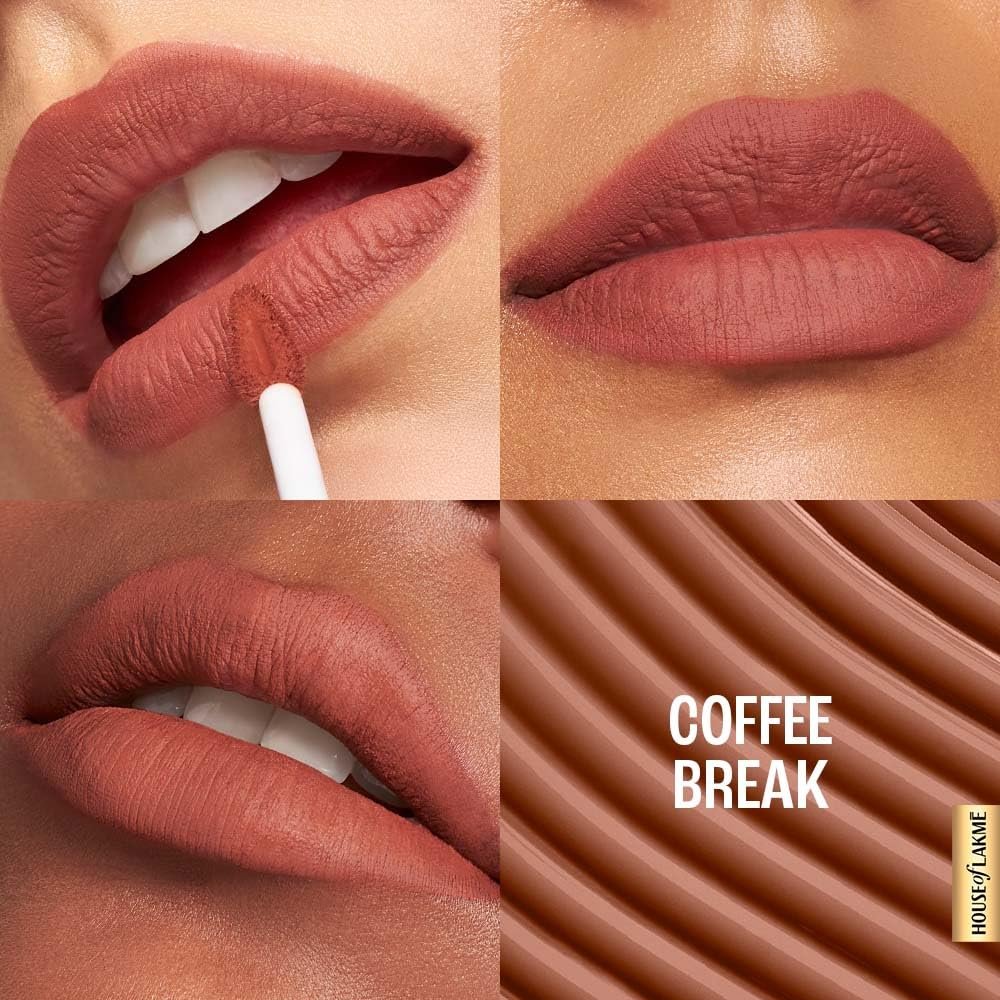 Lakme 9to5 Hya Matte Lip Liquid + Hyaluronic Acid Coffee Break 5.3ml thumbnail