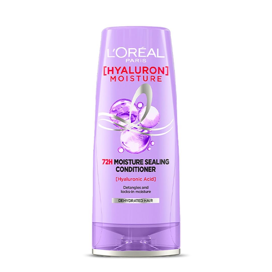 L'OREAL PARIS Fresh Moisture Sealing Conditioner, With Hyaluronic Acid, For Dry & Dehydrated Hair, Adds Shine & Bounce, Hyaluron Moisture 72H, 71.5 Millilitres