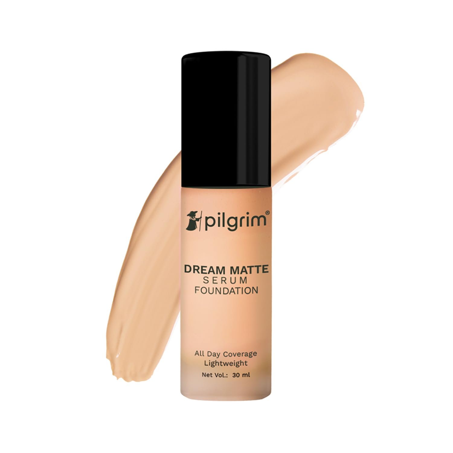 Pilgrim Medium Golden Beige Serum Liquid Foundation, Matte & Poreless,30 ml | Foundation for face make up infused | Water-Resistant,All Day Coverage|All Skin Types thumbnail