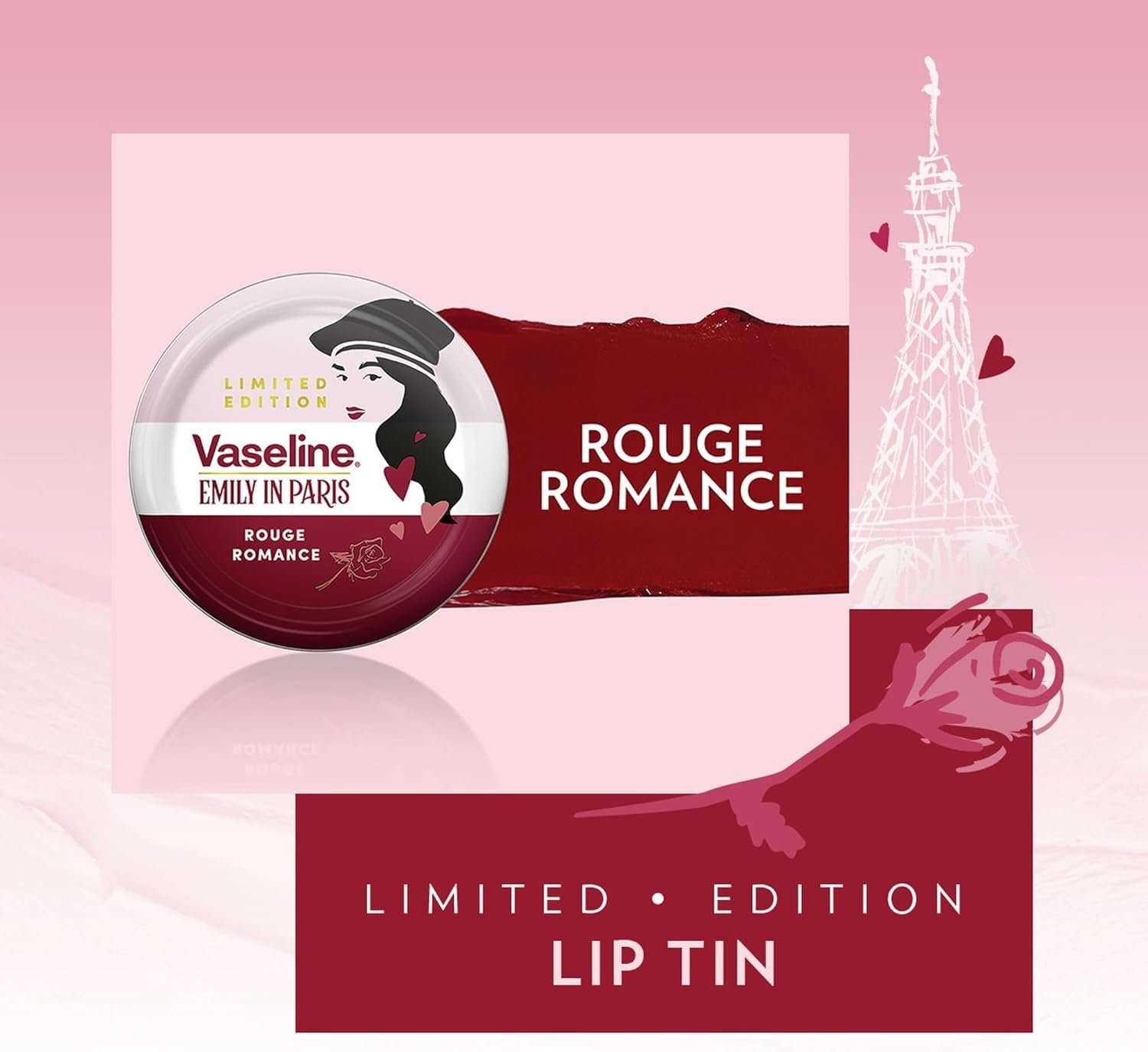 Vaseline Rouge Romance Lip Balm Tin Limited Edition x Emily in Paris 20 g thumbnail