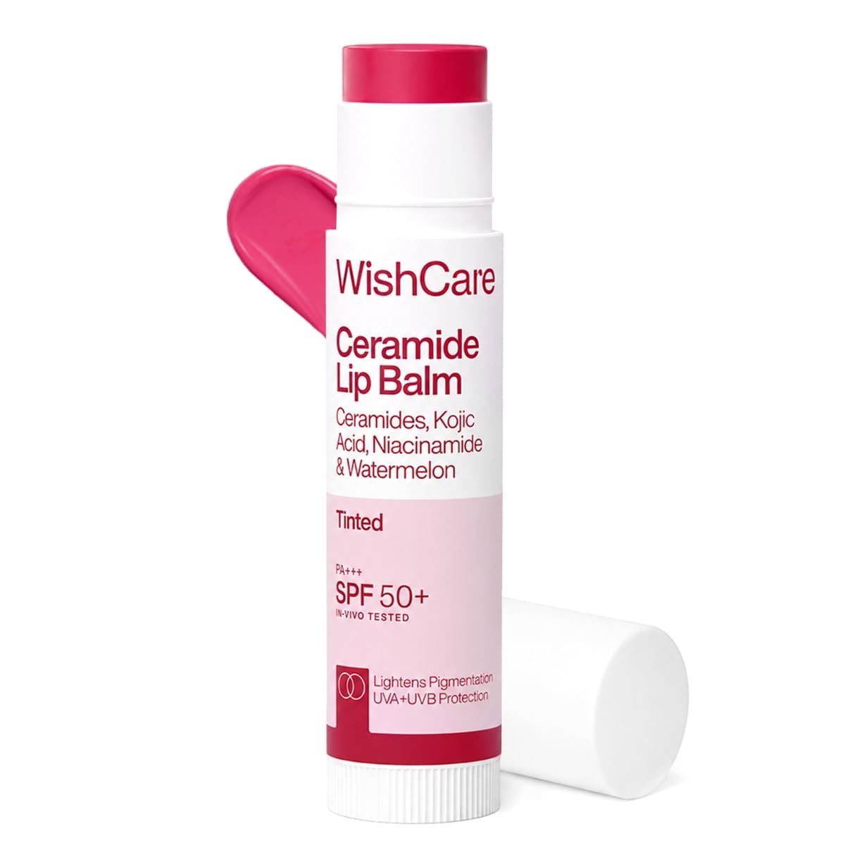 WishCare Tinted Lip Balm SPF 50 PA++++ | Brightening Lip Balm for Dark Lips | In-Vivo Tested | Kojic Acid & Niacinamide | For Women | 5g thumbnail